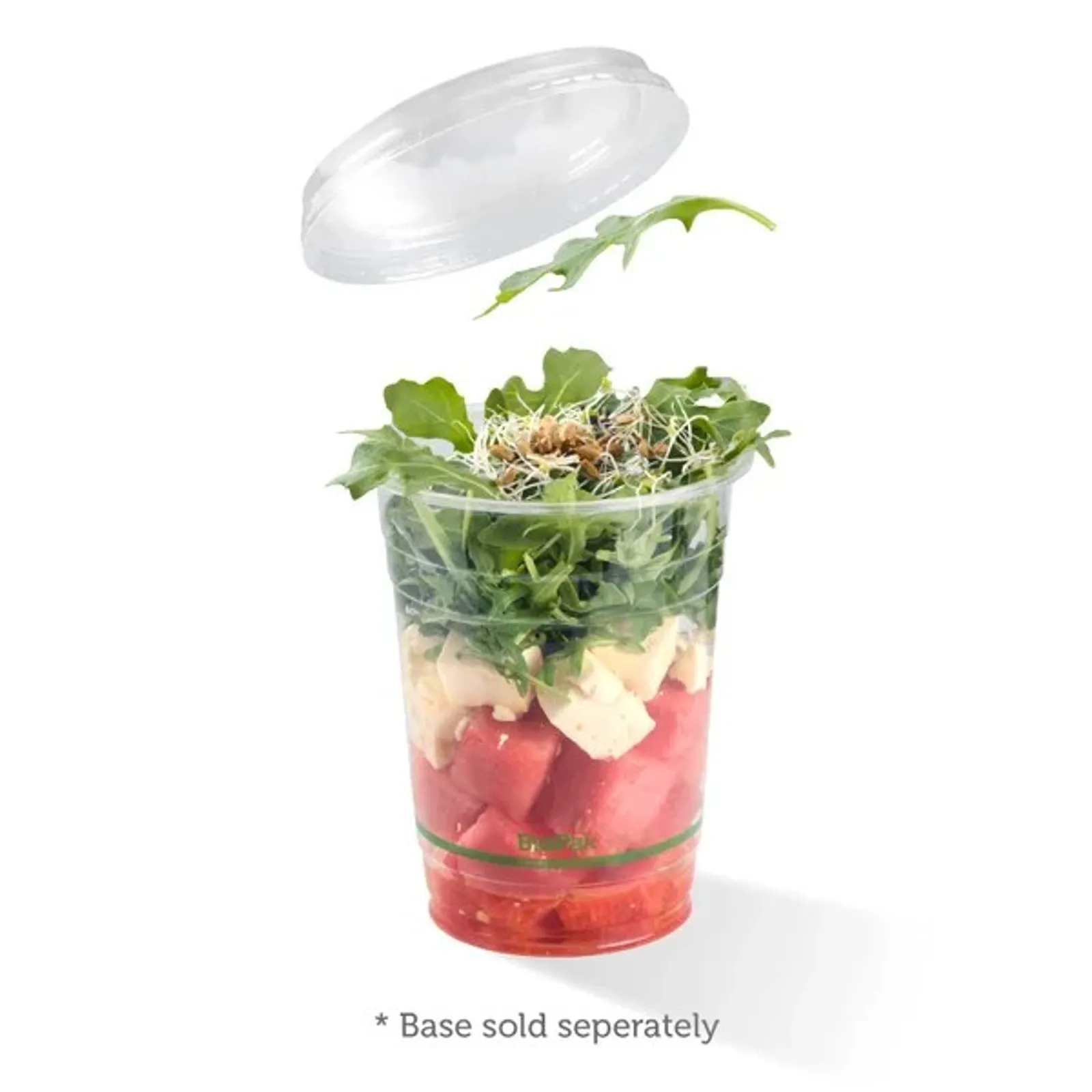 BioPak C-121 - 240-960ml Clear BioBowl Lid
