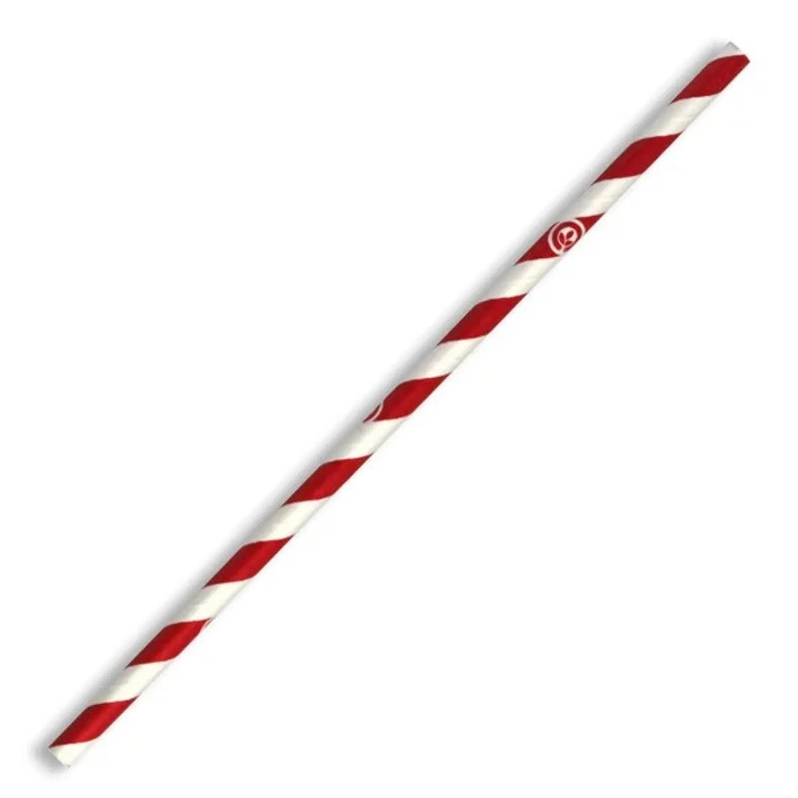 BioPak JP-PBS-6X197-RS - 6mm Regular Red Stripe BioStraw