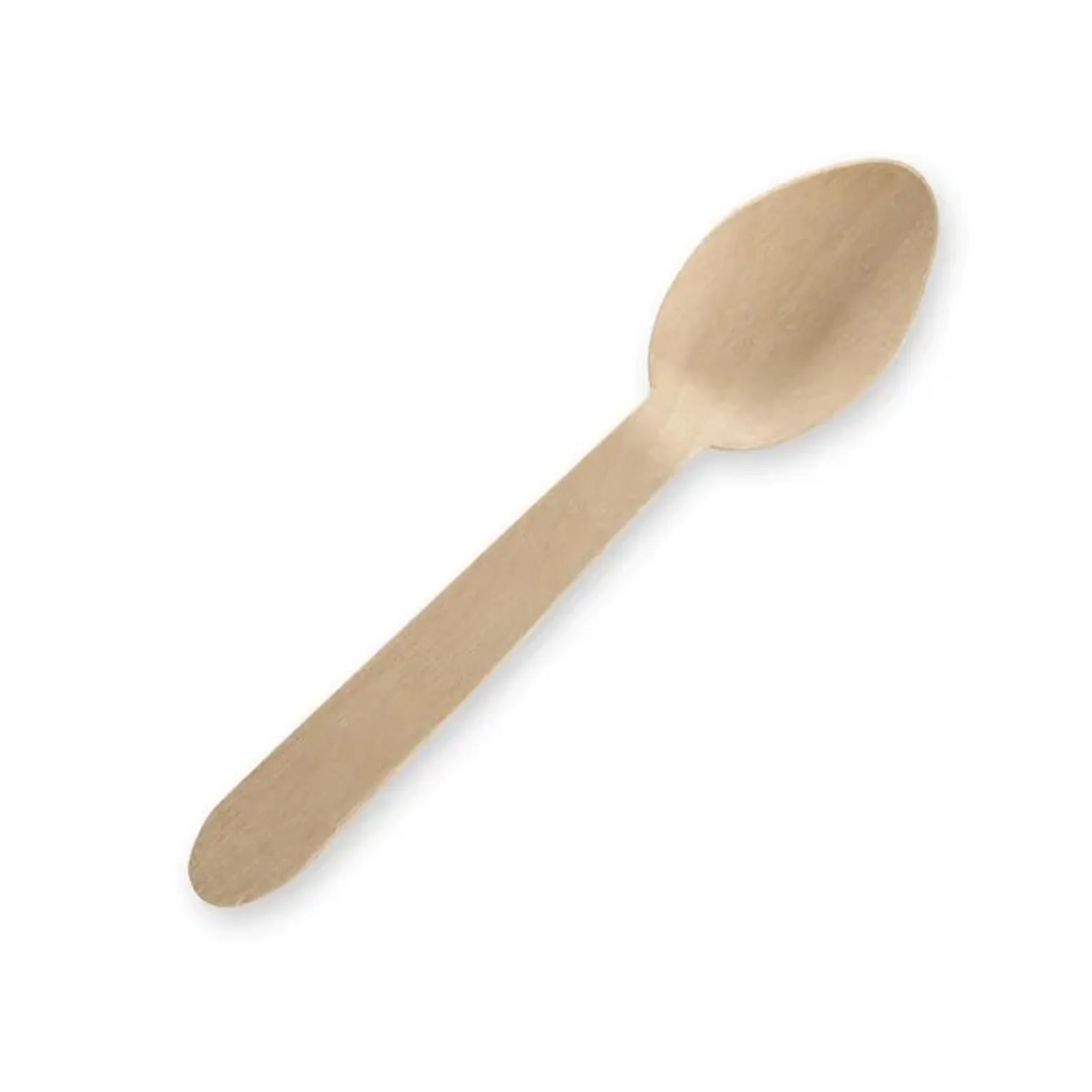 BioPak HY-10TS-5000 - 10cm Unbranded Wood Tea Spoon - Bulk Pack