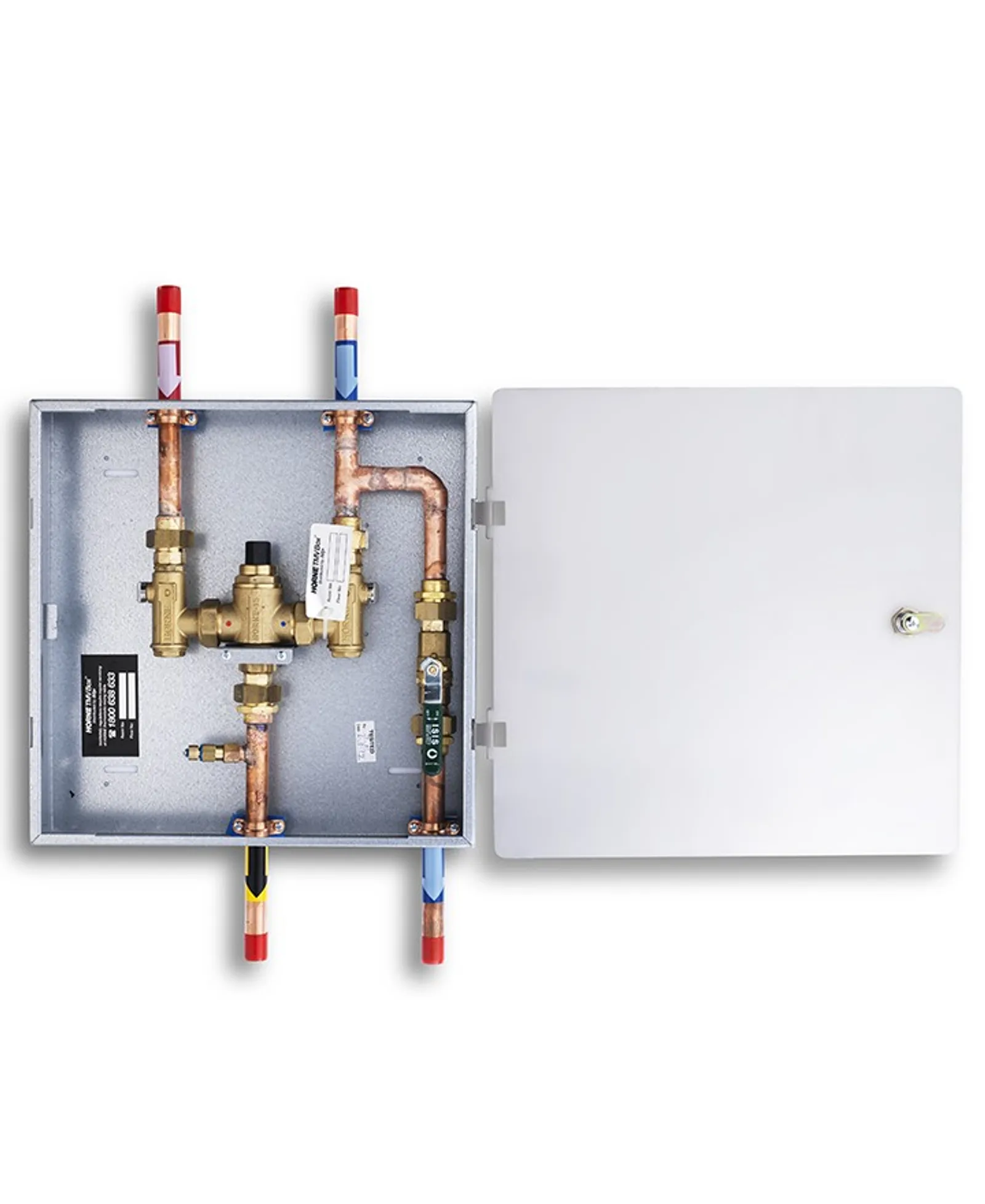 Zip 42455 - Horne TMV Box with cover and key locks (recessed) - Hinge Cover