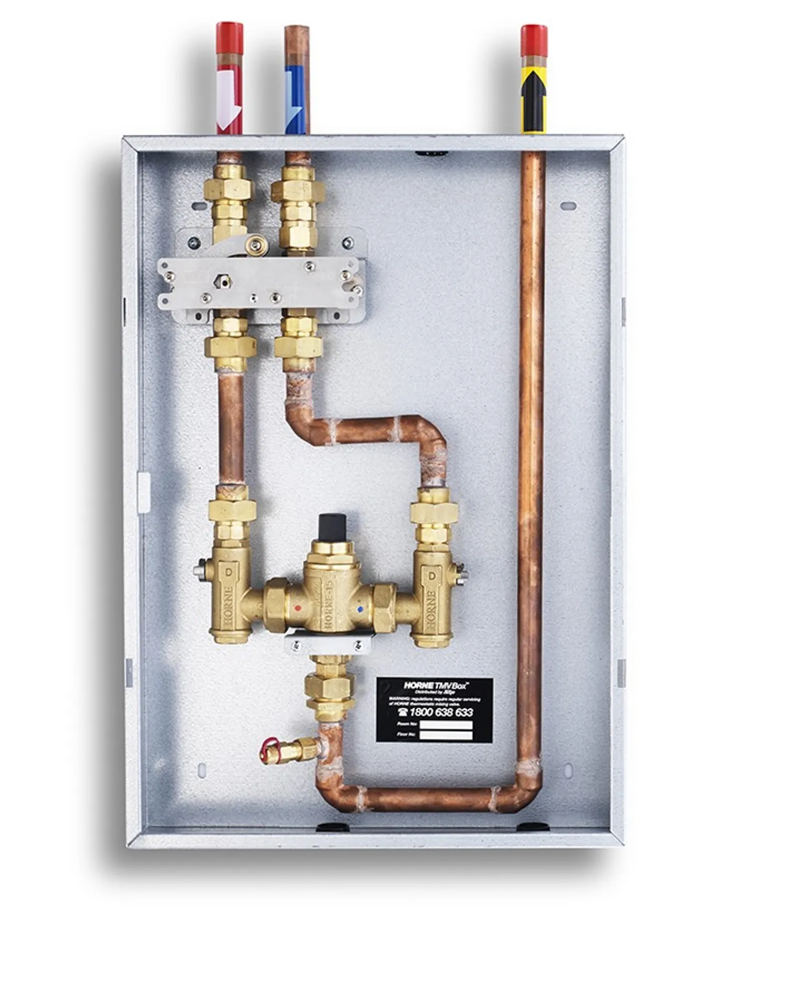 Zip 42557 - Horne TMV and ILTDU in Box Configuration - Hinged Cover - Pipes at One End