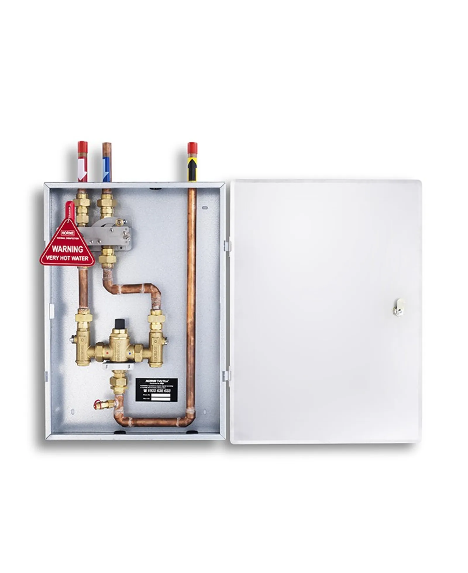 Zip 42557 - Horne TMV and ILTDU in Box Configuration - Hinged Cover - Pipes at One End