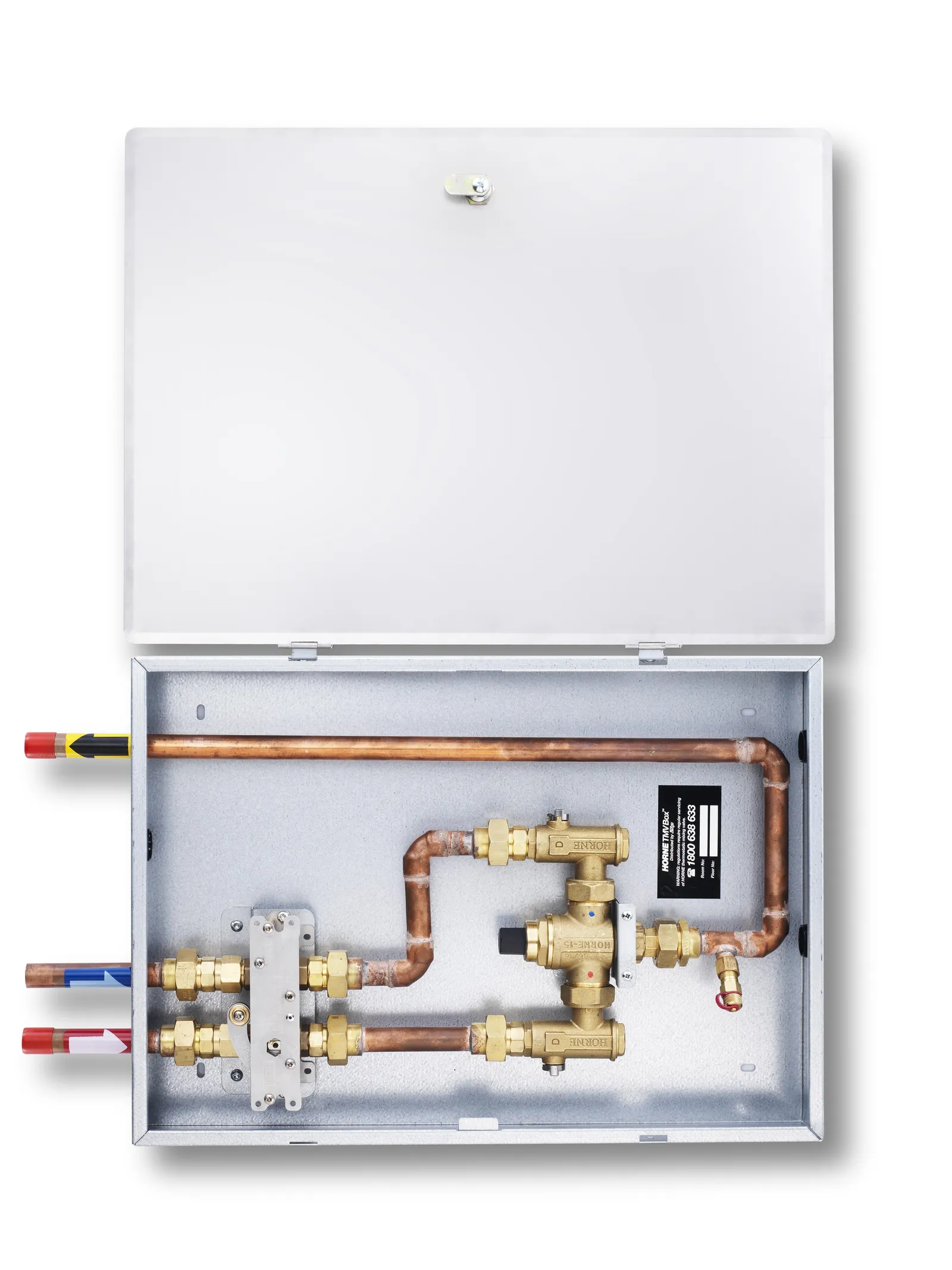 Zip 42557 - Horne TMV and ILTDU in Box Configuration - Hinged Cover - Pipes at One End