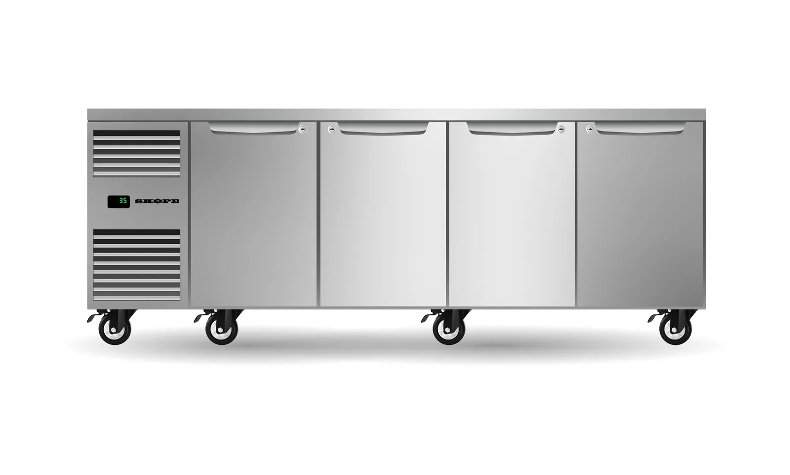 SKOPE ProSpec PG11.UBR.4.SD - 4 Solid Door Underbench GN 1/1 Fridge