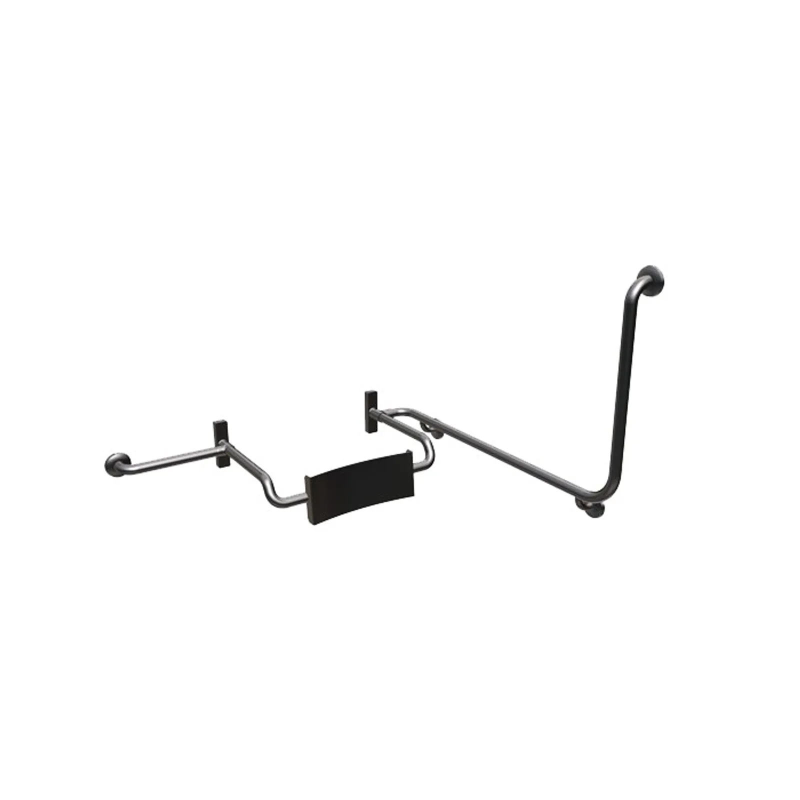 Britex BTX-BRC-L90-VR - Vandal Resistant SS Backrest with 90° LHS Grab Rail Set