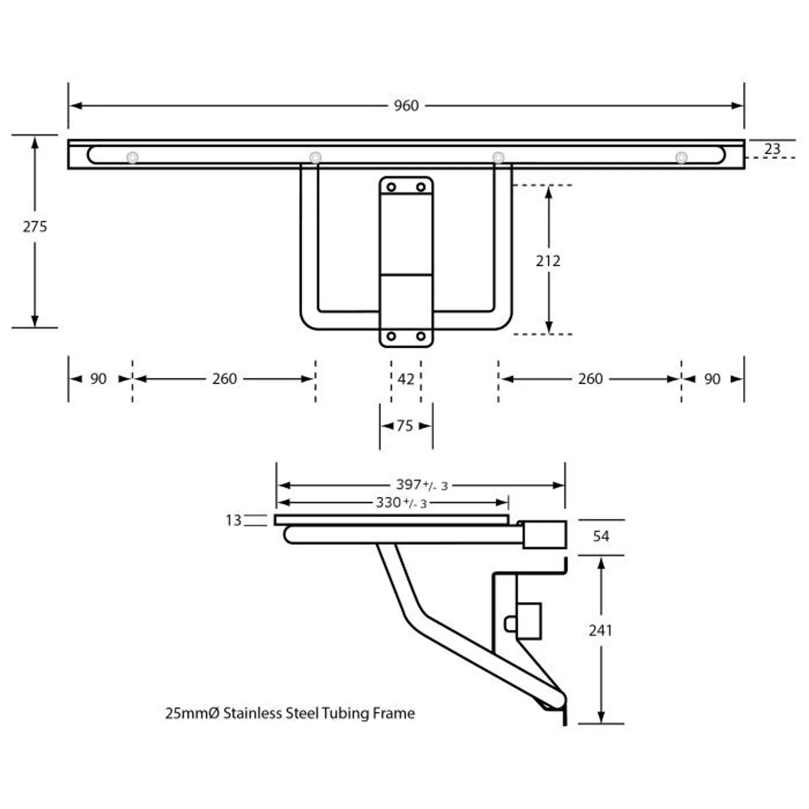 Britex BTX-11-024 - Accessible Folding Shower Seat