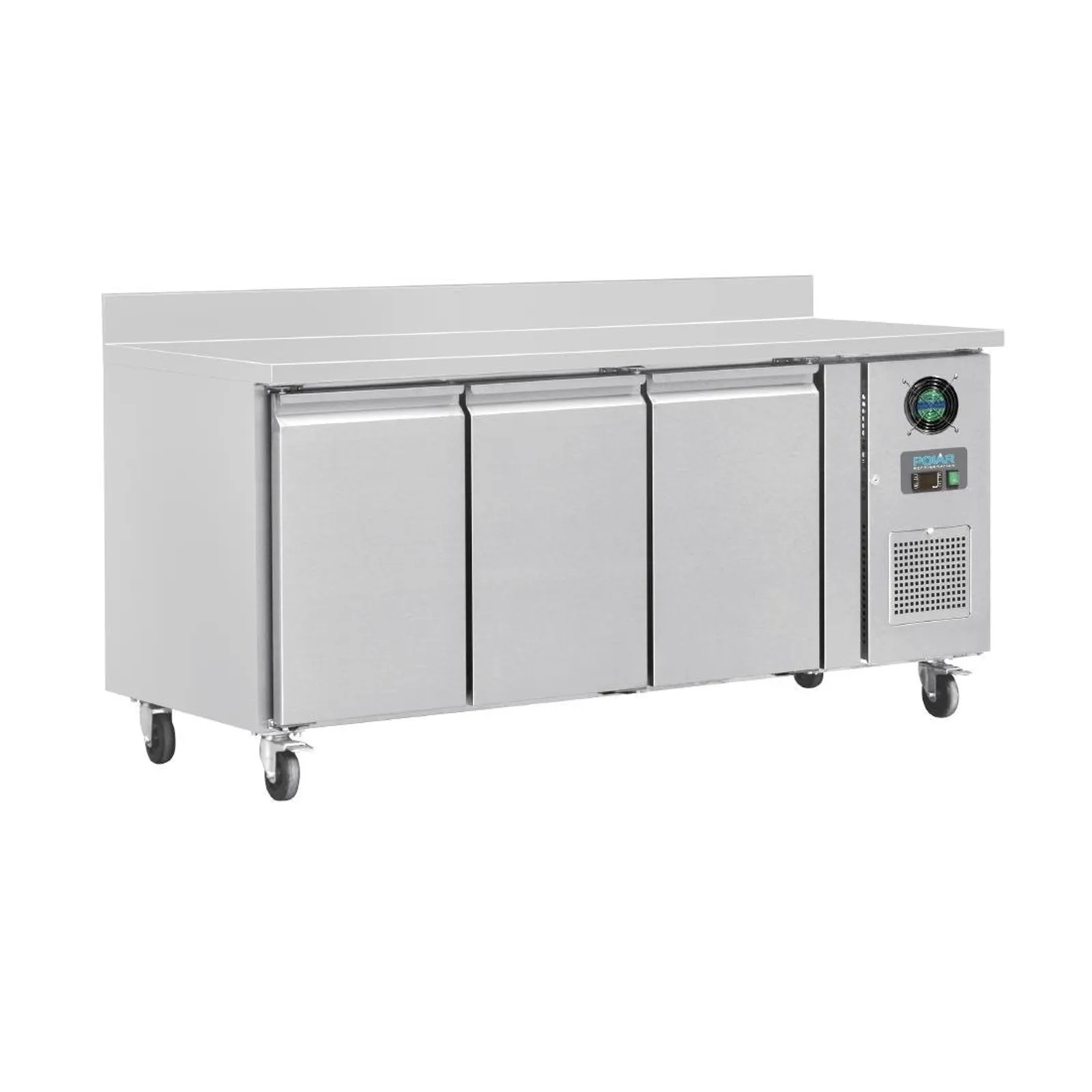 Polar DL917-A U-Series - 3 Counter Door Freezer with Upstand 417Ltr