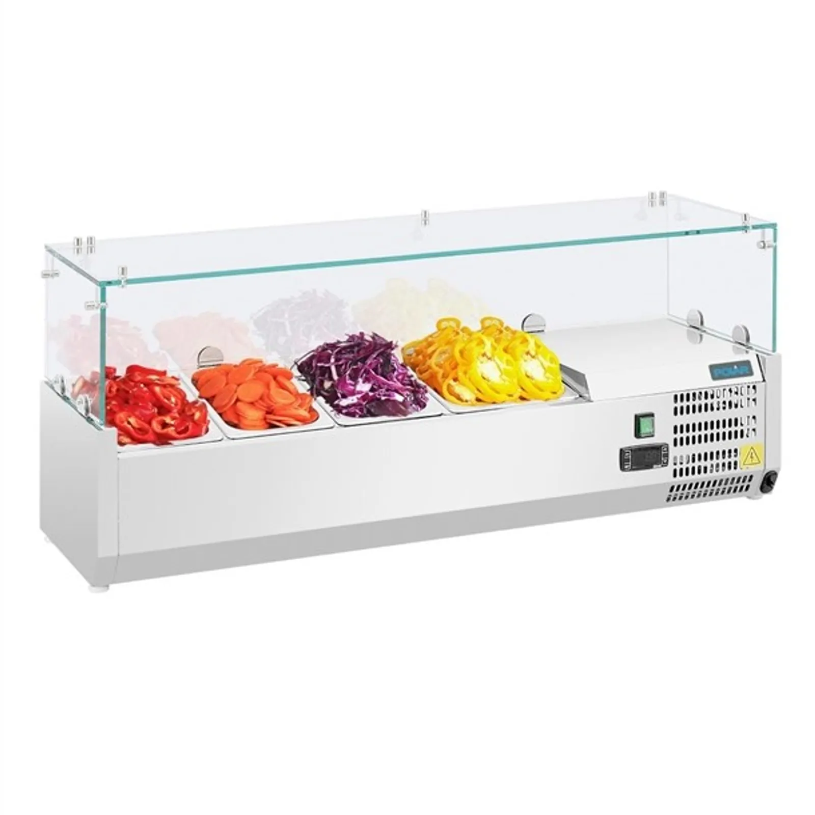 Polar GD875-A G-Series - Countertop Prep Fridge 3x 1/3GN & 1x 1/2GN