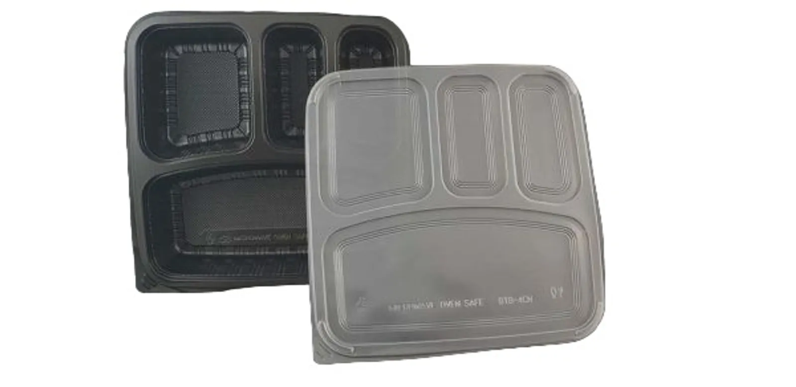 Benxon BTB4CNBBLK - 4CN Compartment Container (300 container + 300 lids)
