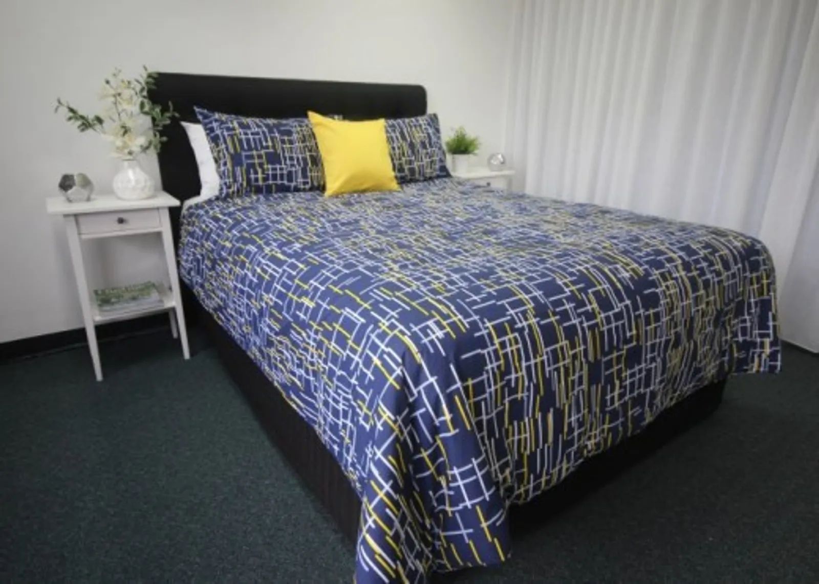 Alliance 92761 - Quilt Cover Set Parkes Navy KB 245x220