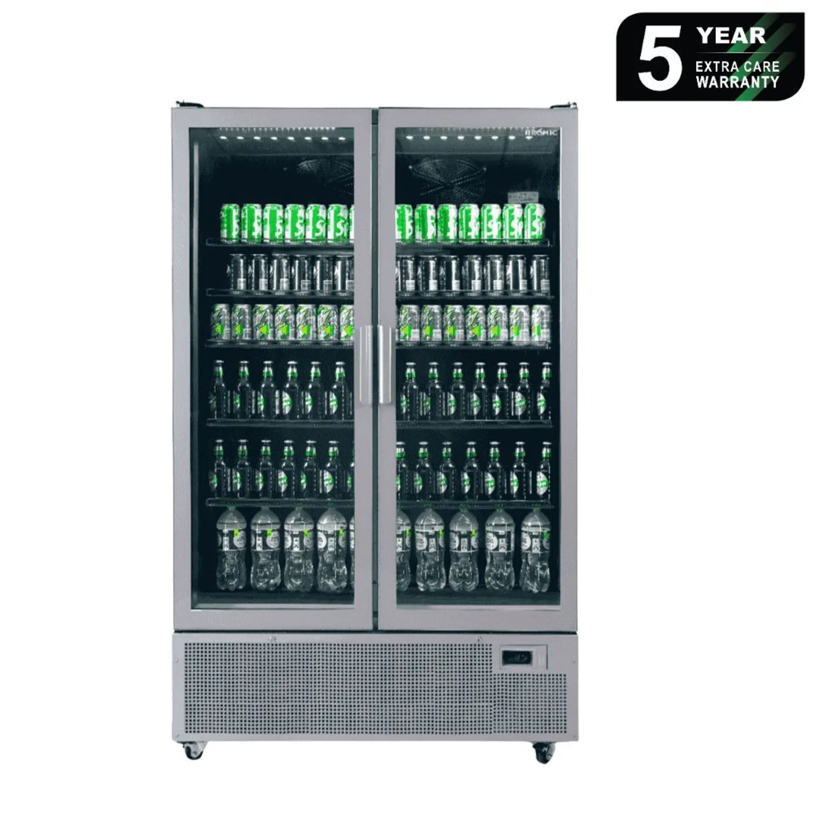 Bromic GM1100S-NR - 2 Door Upright Display Fridge 1126L