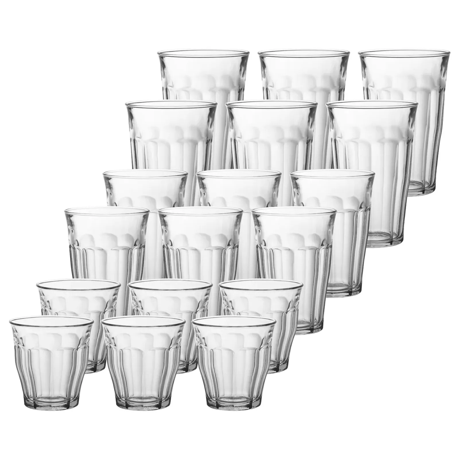 Duralex 550-005 - Picardie Tumbler Clear Set (18/Pack)