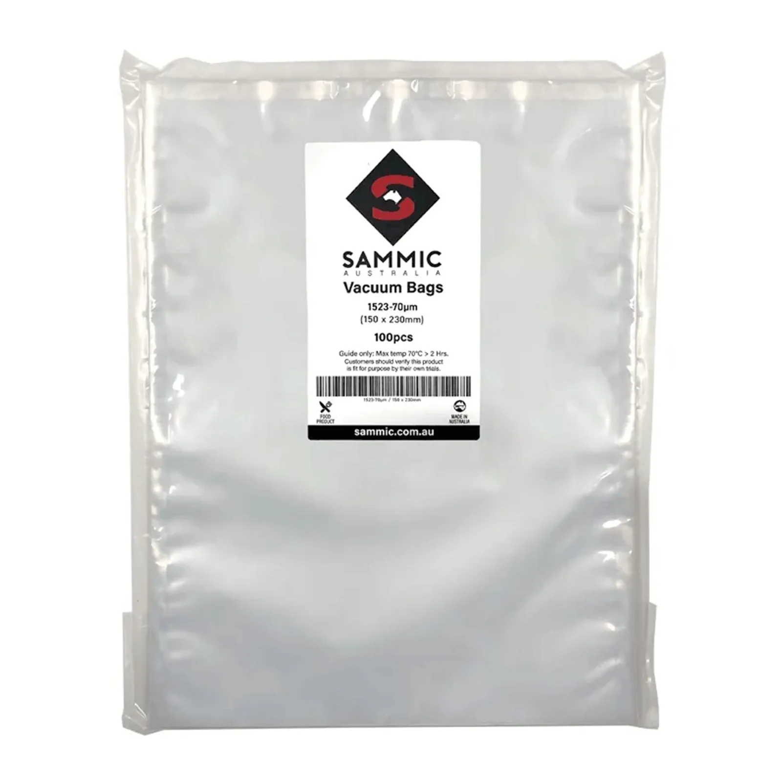Sammic 1523-700µm - Vacuum Bags 150x230mm - 100pcs
