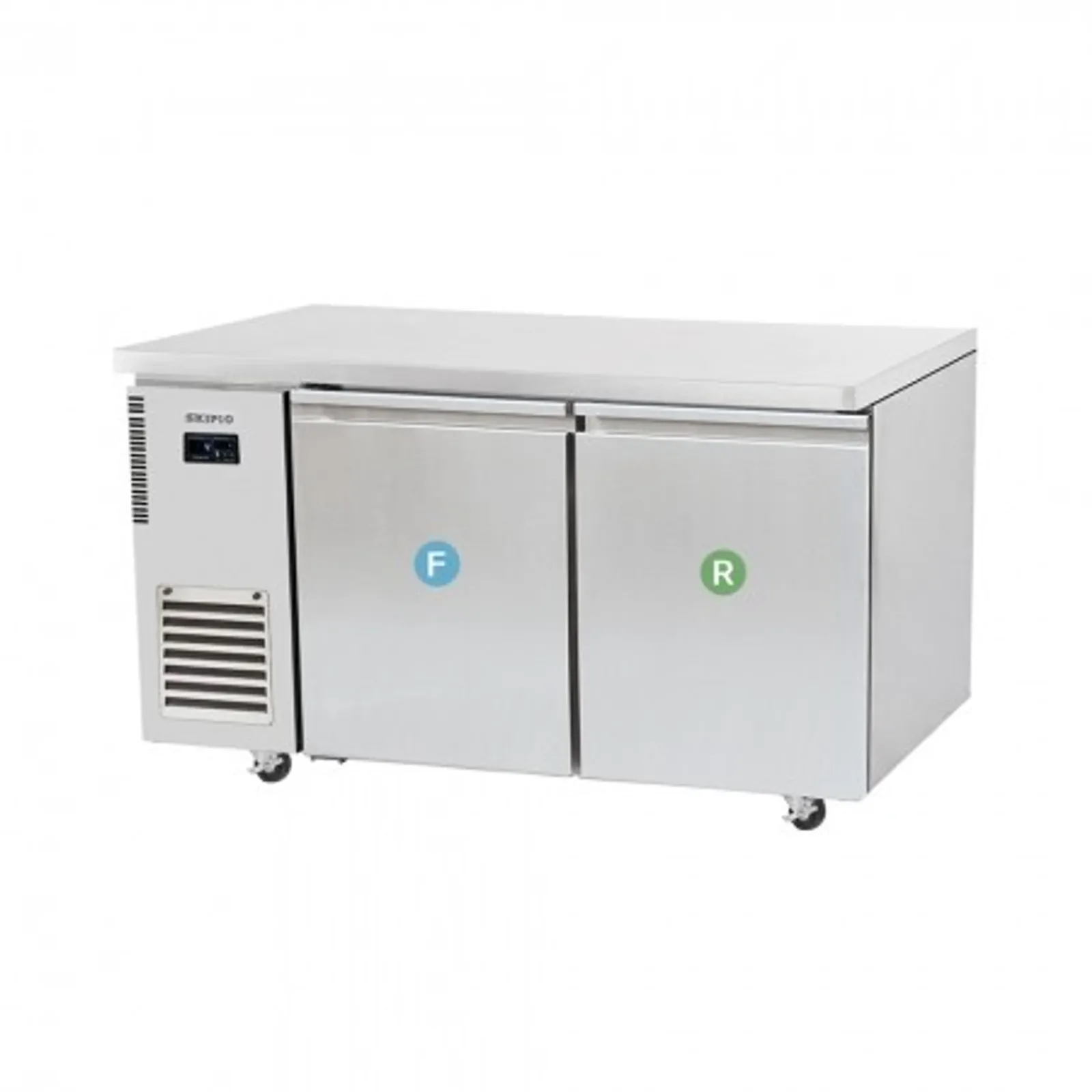 Skipio SURF15-2 - 2 Solid Door Under Counter Fridge/Freezer