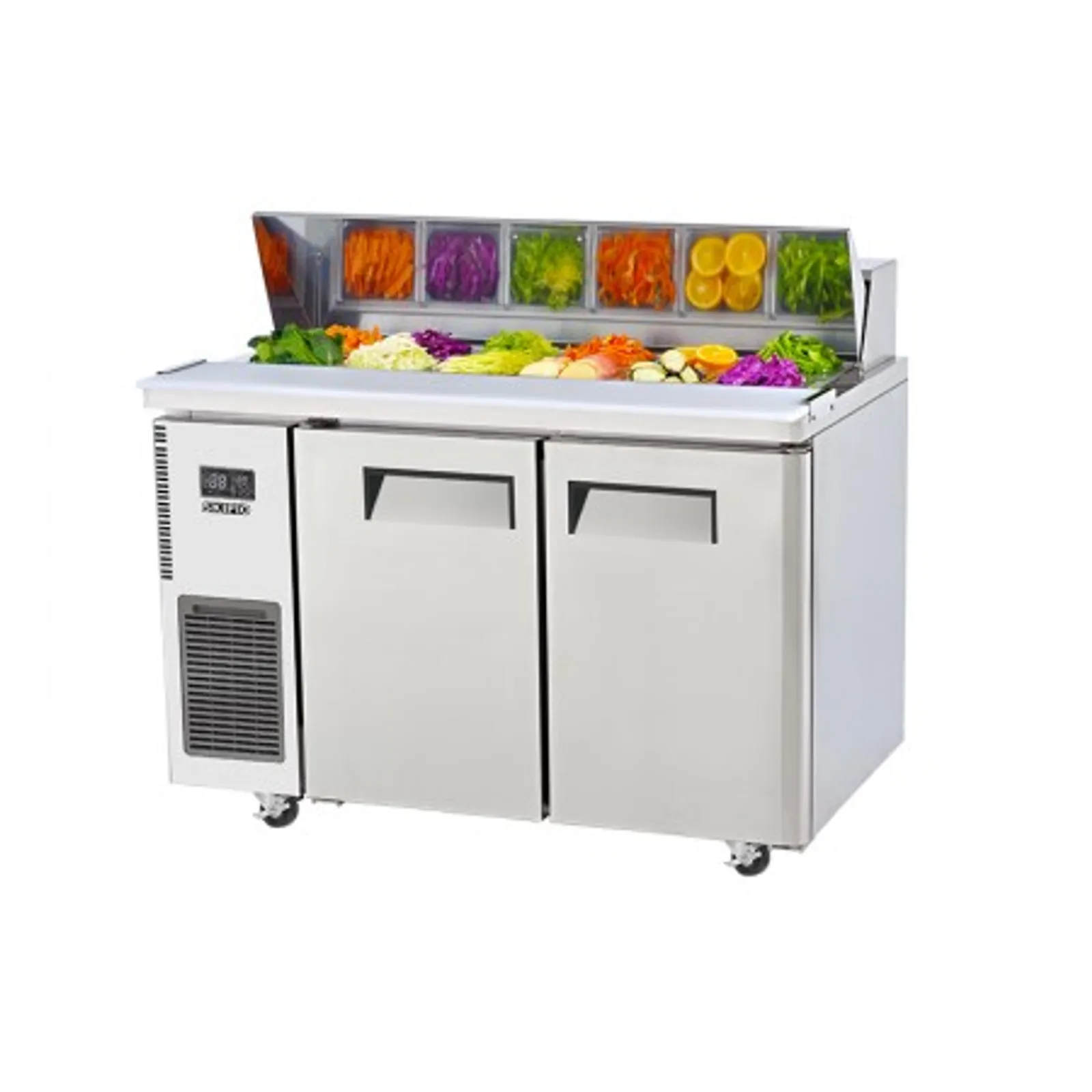 Skipio SHR12-2 - 2 Door Salad Side Prep Table with Hood Lid