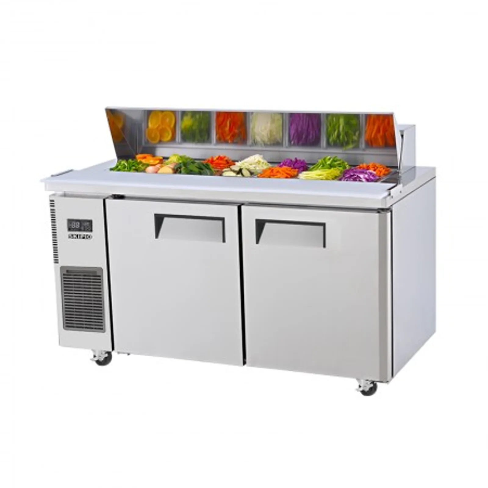 Skipio SHR15-2 - 2 Door Salad Side Prep Table with Hood Lid