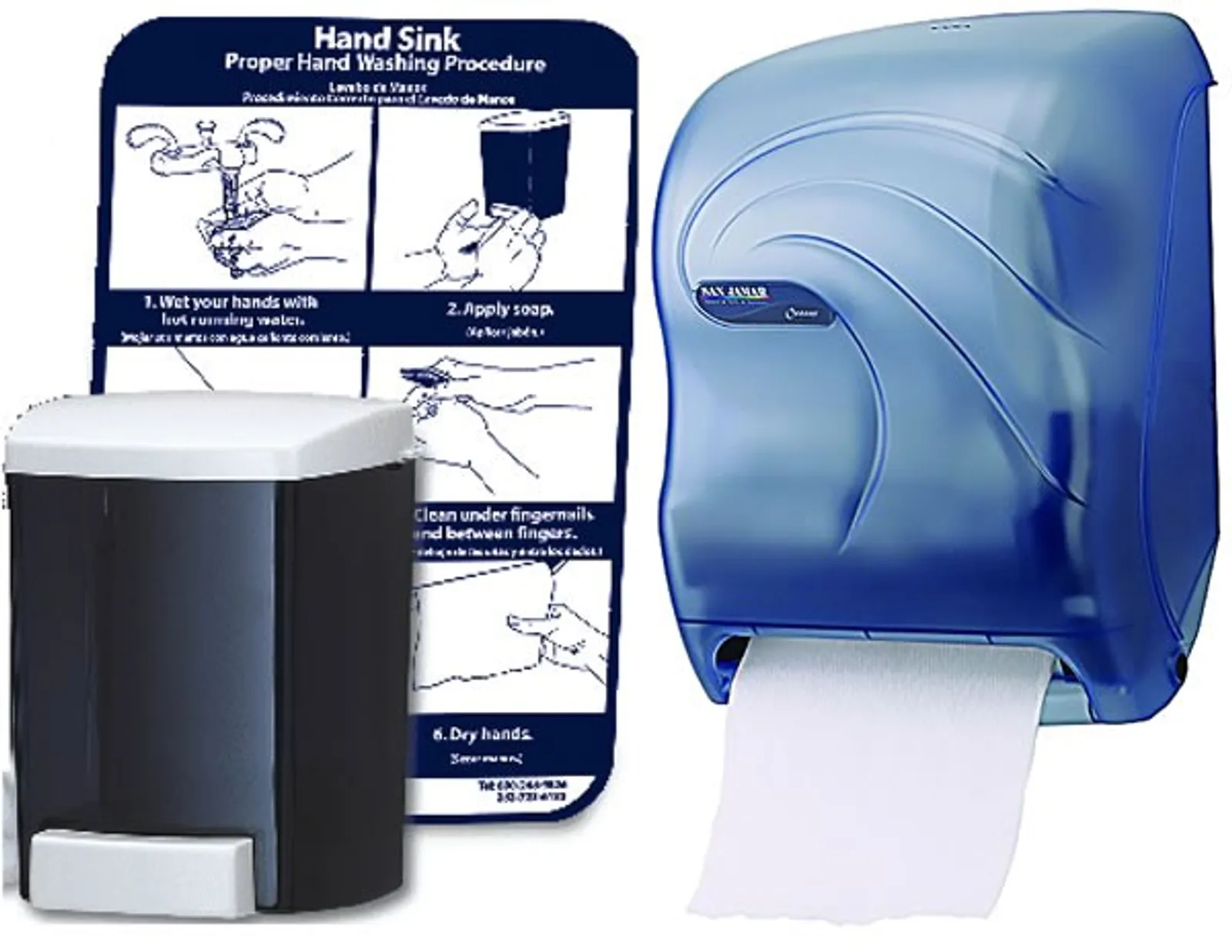 San Jamar T1430TBL Hand Washing Station Combo