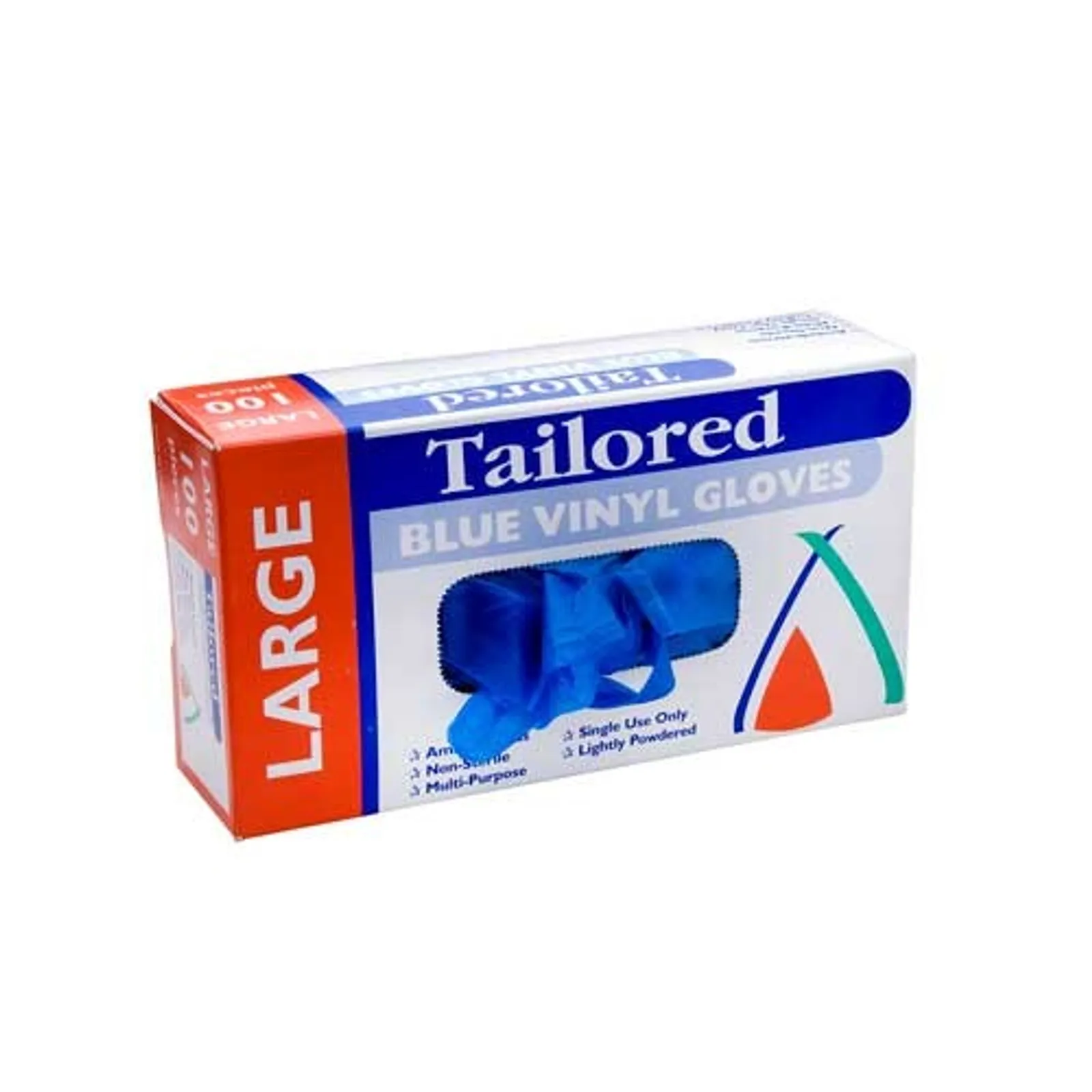 Tailored GLVBL - Blue Vinyl Gloves - Lightly Powdered - Large 1000pc/ctn