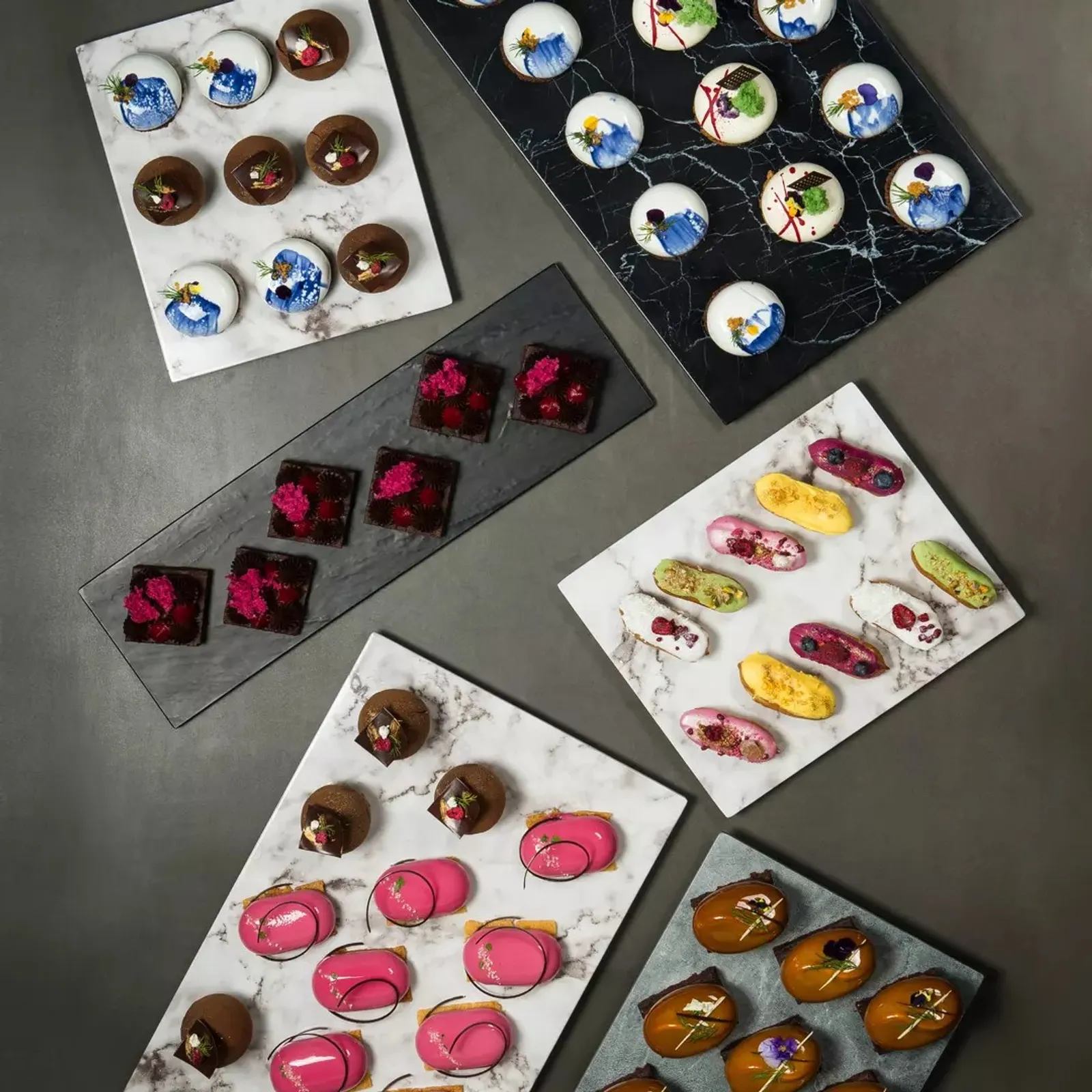 Ryner Melamine 91742-BK - Display Serve Rectangular Coupe Platter 205x140mm