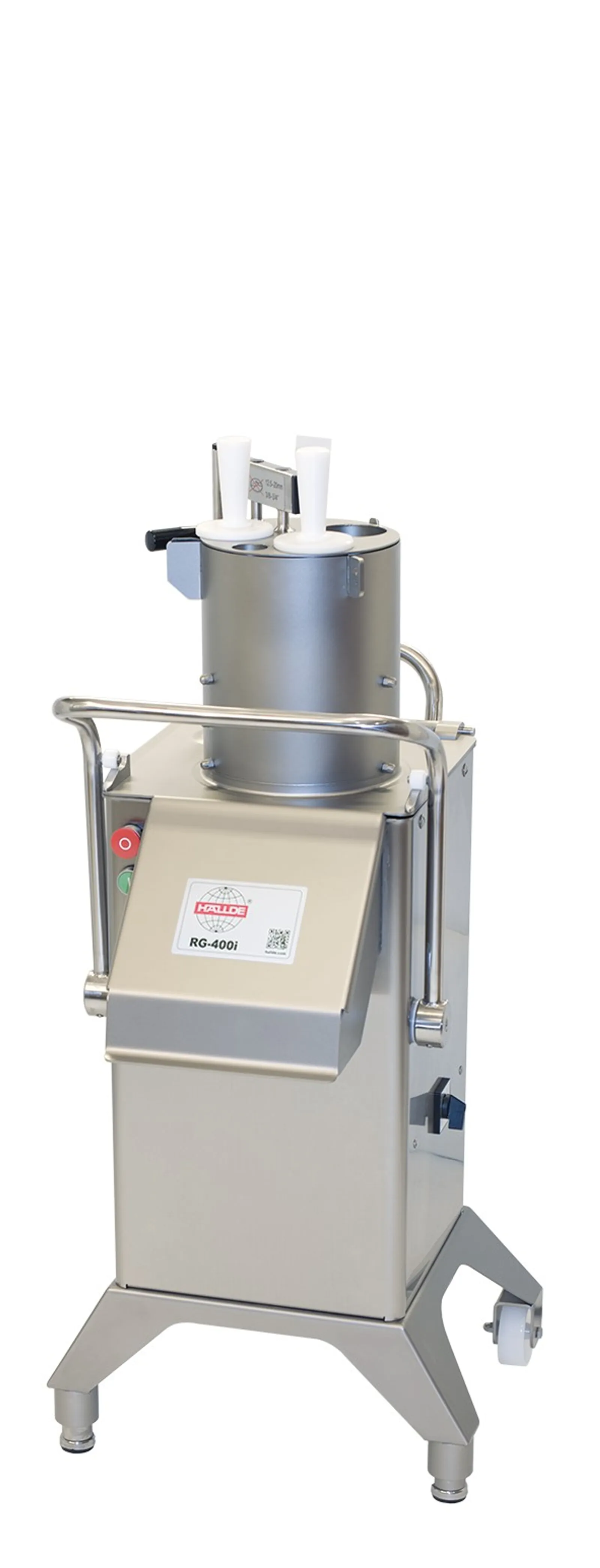 HALLDE  RG-400i Vegetable Preparation Machine 4 Tube Feeder Setup