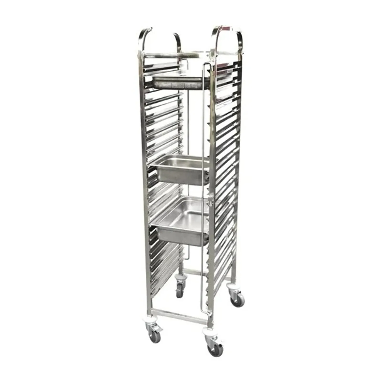 Chef Inox FW386 - Stainless Steel Gastronorm Trolley 380x550x1735mm