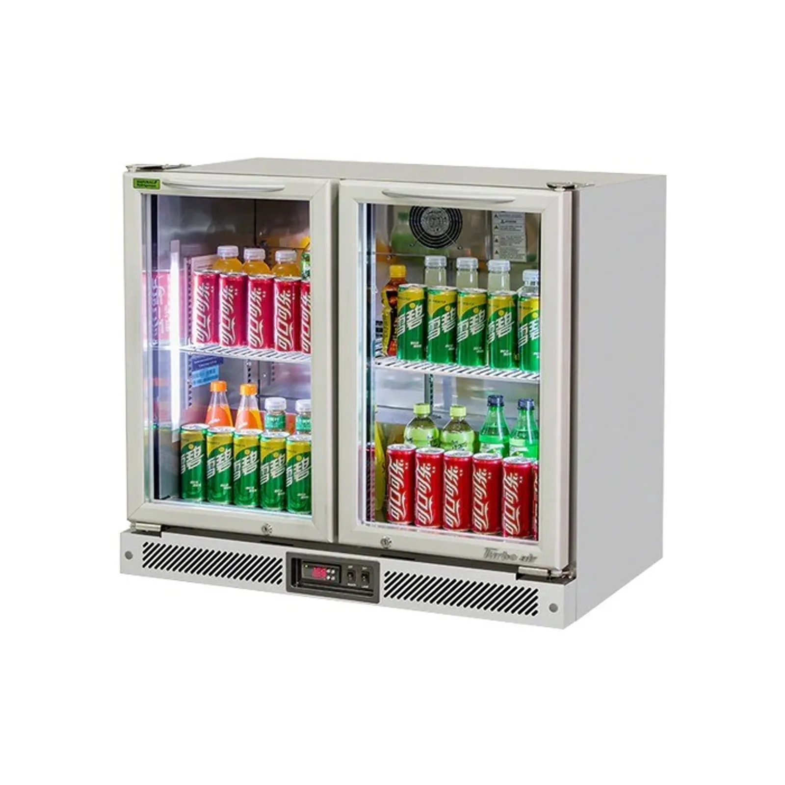 Turbo Air TB9-8H-SWSSS-N - 2 Glass Door Back Bar Fridge