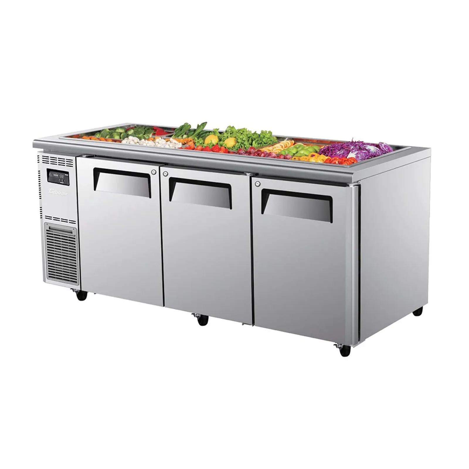 Turbo Air KSR18-3-N - 3 Door Salad Prep Table Buffet