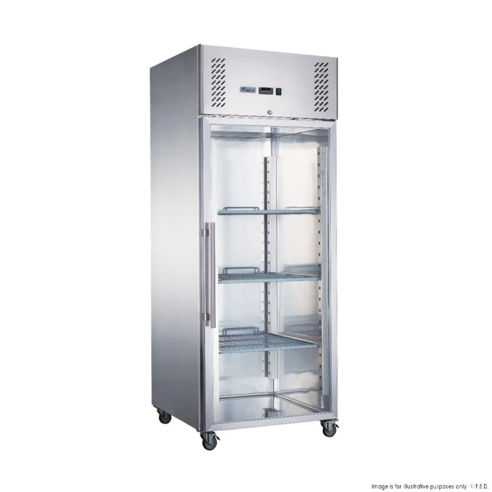 FED-X XURC600G1V - Full Glass Door Upright Fridge