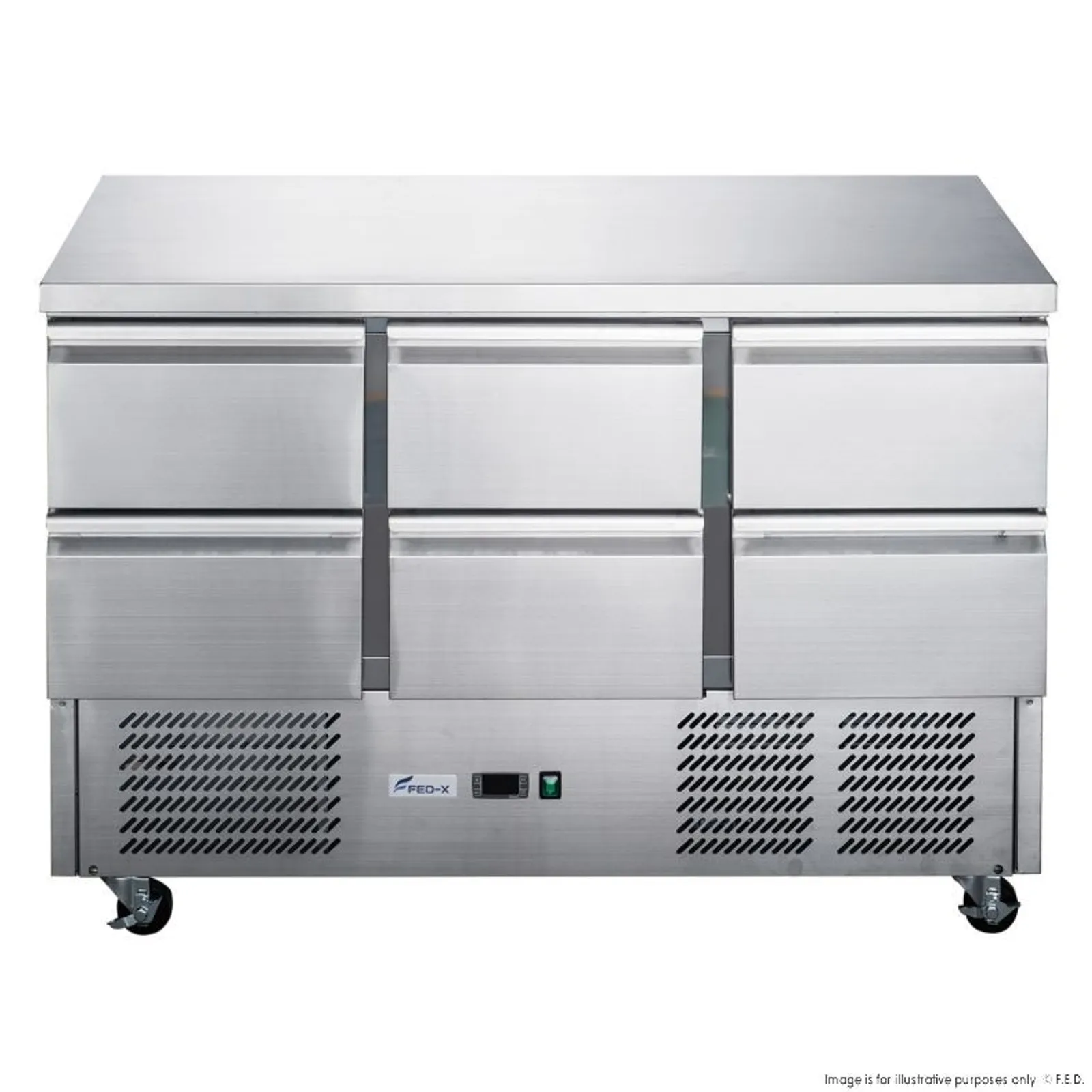 FED-X XGNS1300-6D - 6 Drawer Compact Workbench Fridge