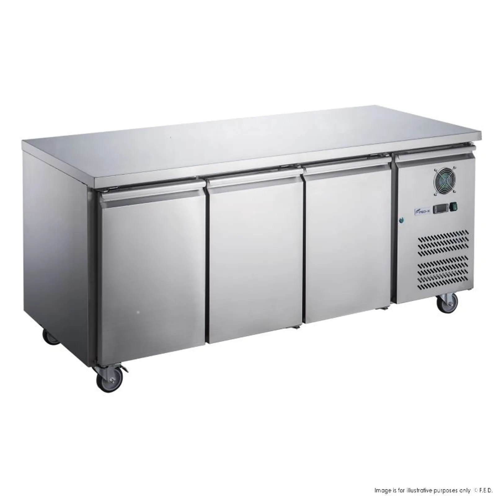 FED-X XUB6F18S3V - 3 Door Bench Freezer