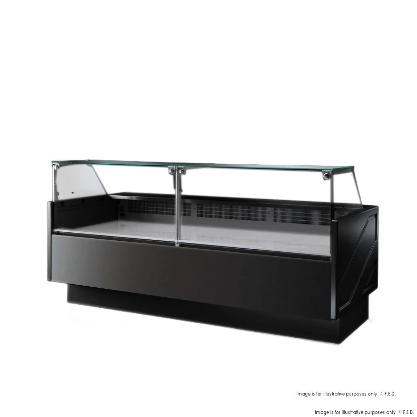 Tecnodom TDMR-0925B - Wide Deli Display with Storage and Castors