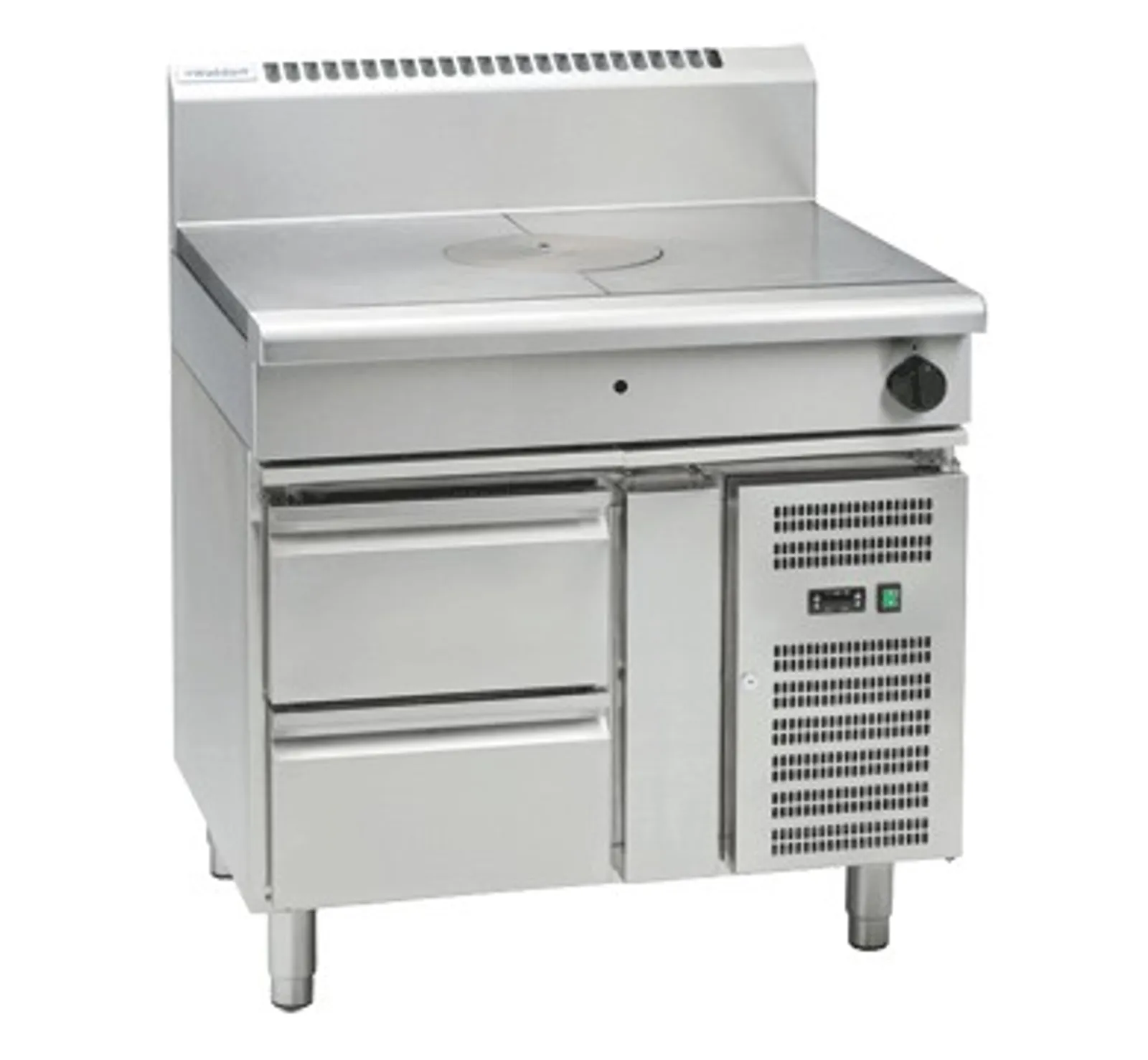Waldorf 800 RN8100G-RB - 900mm Gas Target Top - Refrigerated Base