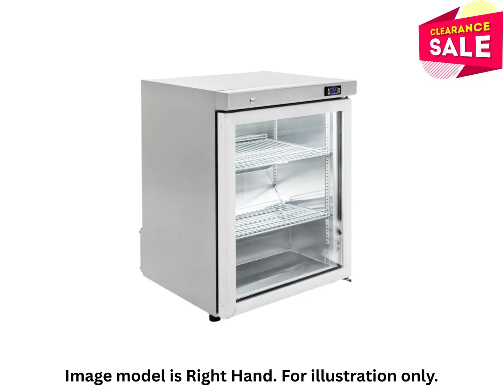 Williams HTM1GS Topaz - 1 Glass Door Undercounter Fridge, Left Hand - Clearance