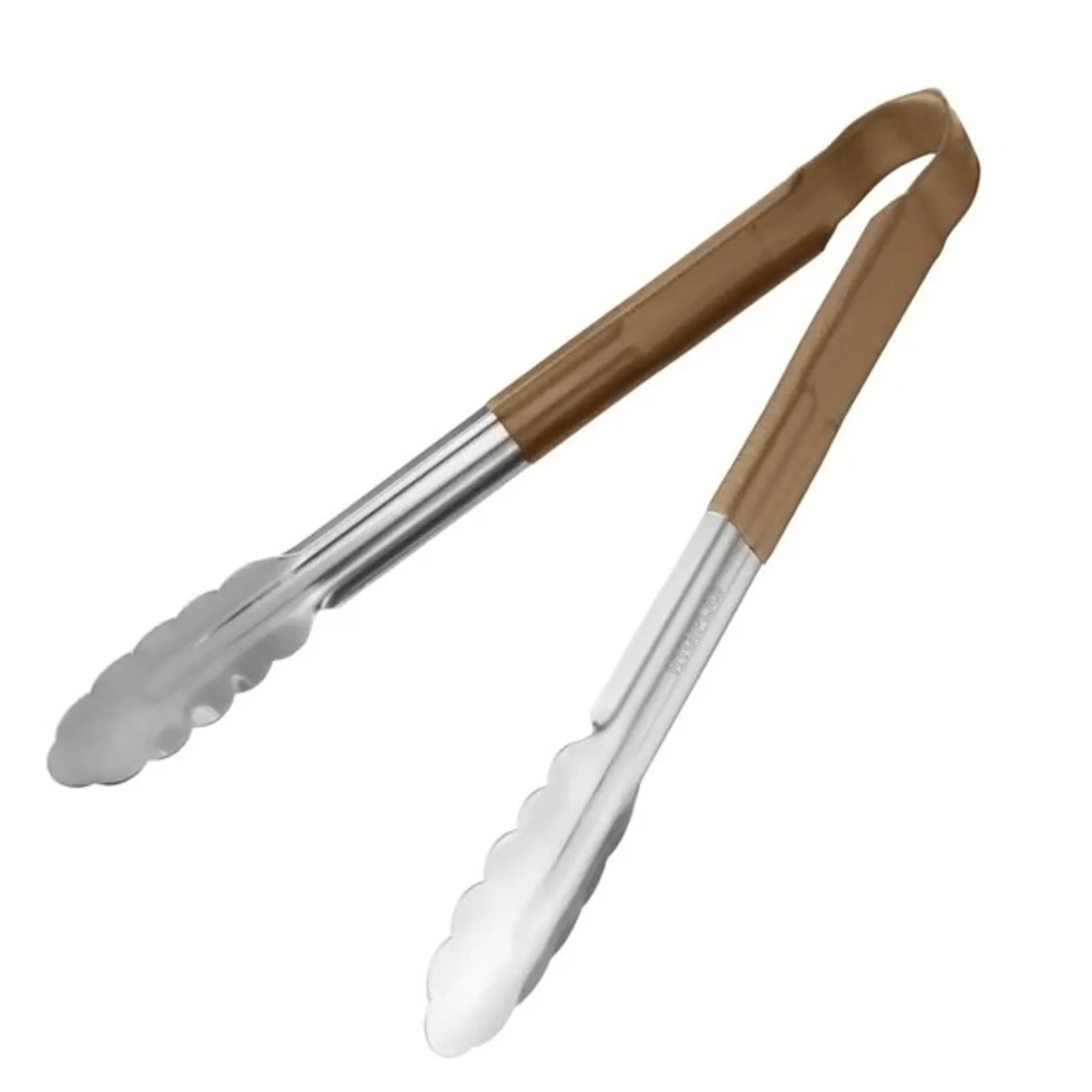 Hygiplas CB158 - Colour Coded Brown Serving Tongs 300mm