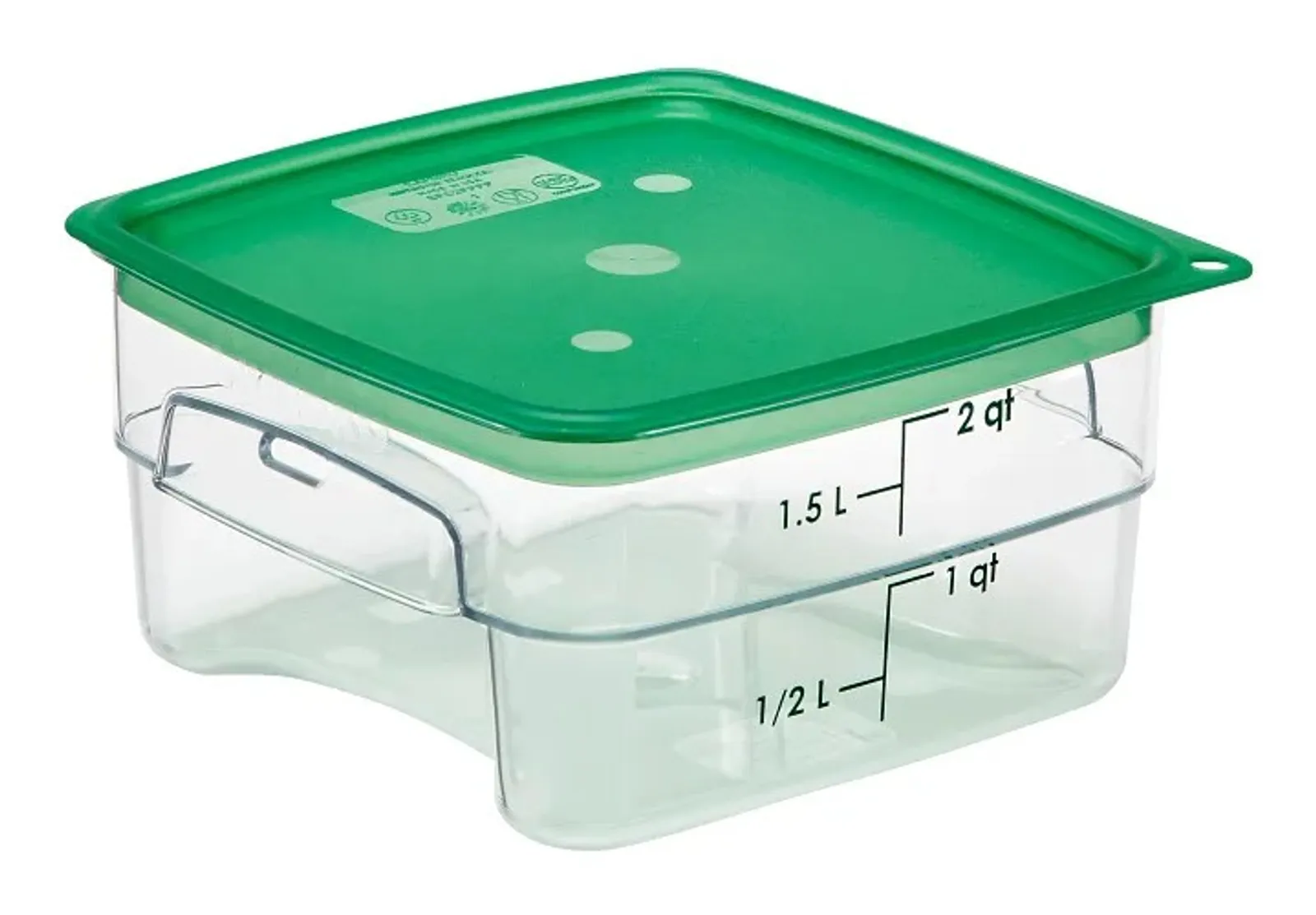 Cambro SFC2FPPP - Camsquare FreshPro Easy Seal Covers fits 1.9-3.8L Translucent Green