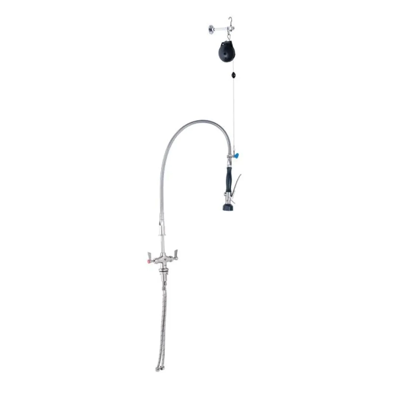 Clean-A-Jet T-3M53500 - Stainless Steel Line Retractor Dual Hob Mounted Pre Rinse Unit