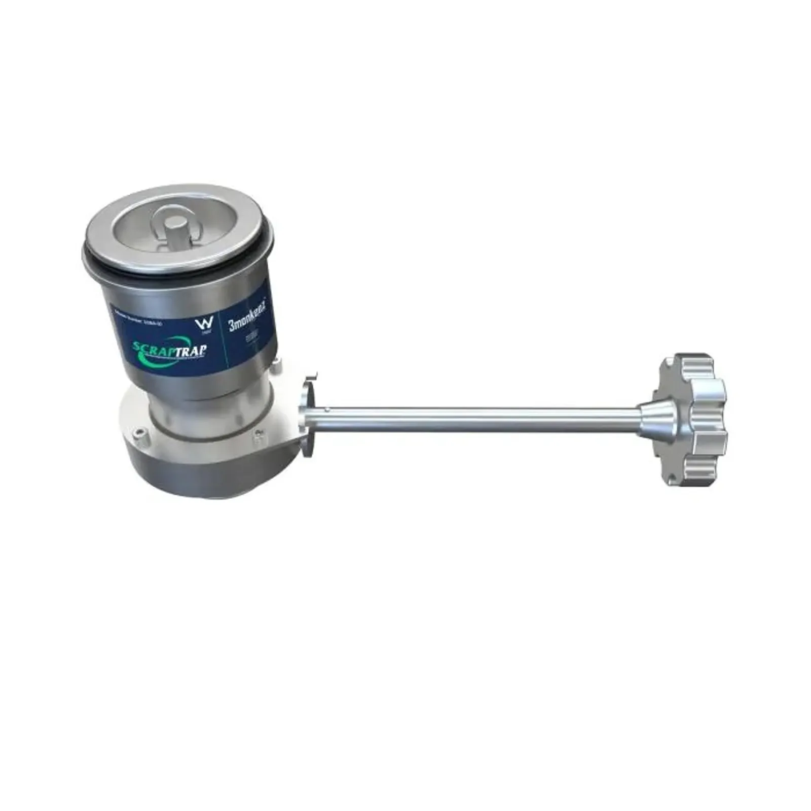 Scraptrap SCRAP-C-50 - Cast Stainless Steel Sink Waste Arrestor with Shut Off Valve (50mm)