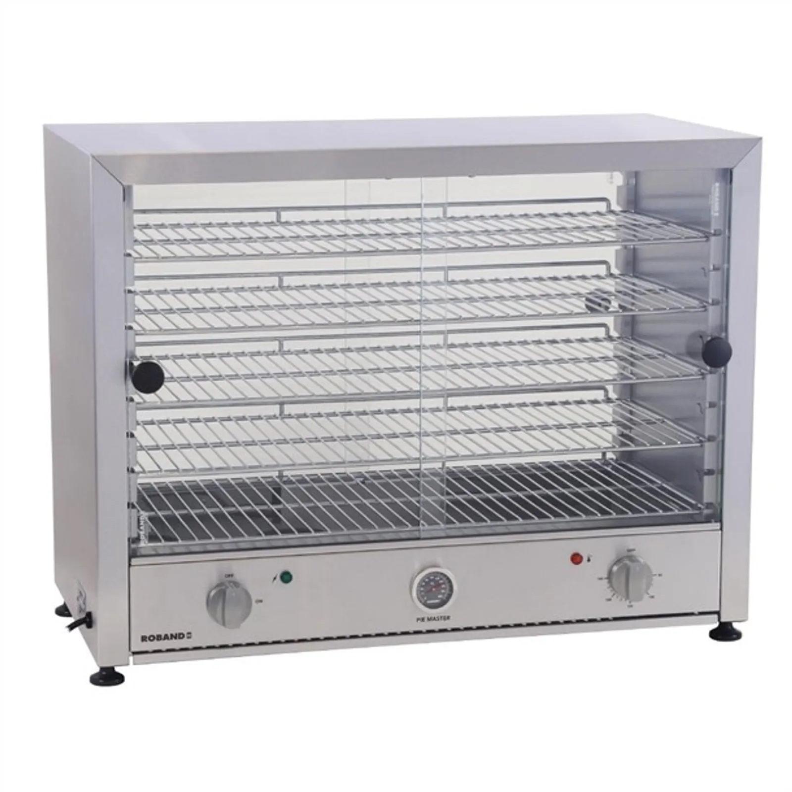 Roband PM100G - Pie Master Pie Warmer - Glass Doors Both Sides