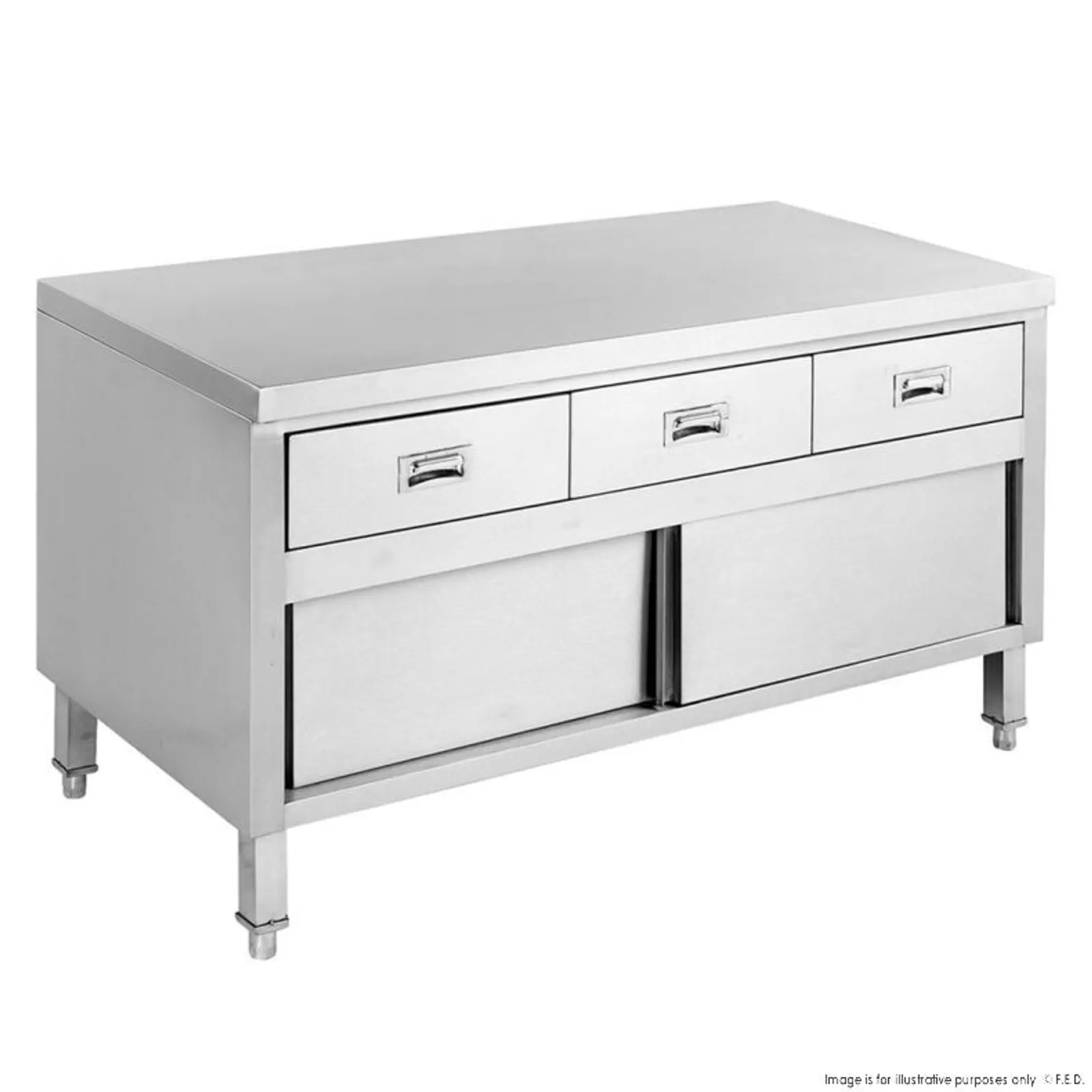 Modular Systems SKTD6-1200 - Bench Cabinet with 3 Drawers & Doors