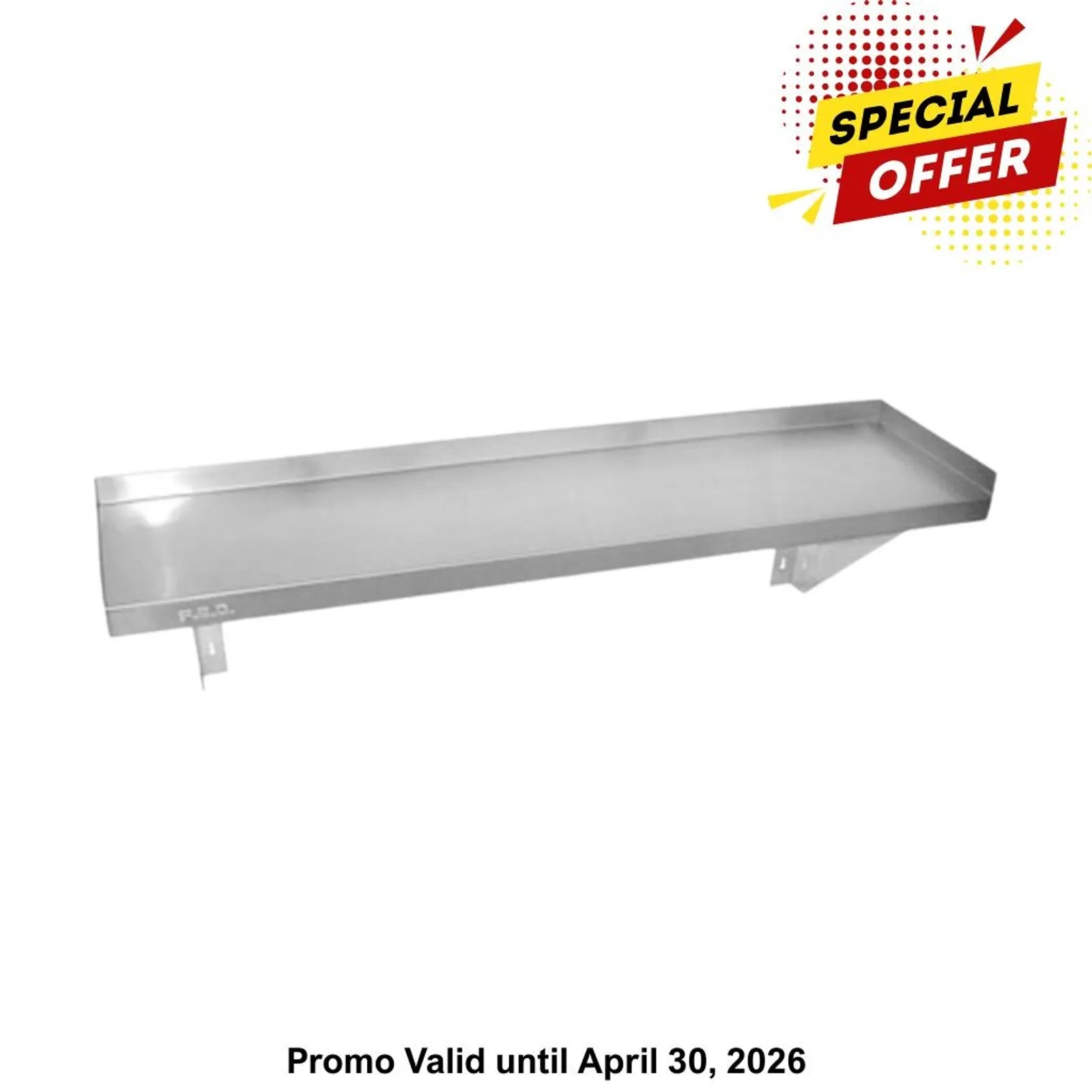 Modular Systems 1500-WS1 - 1500mm Solid Wallshelf