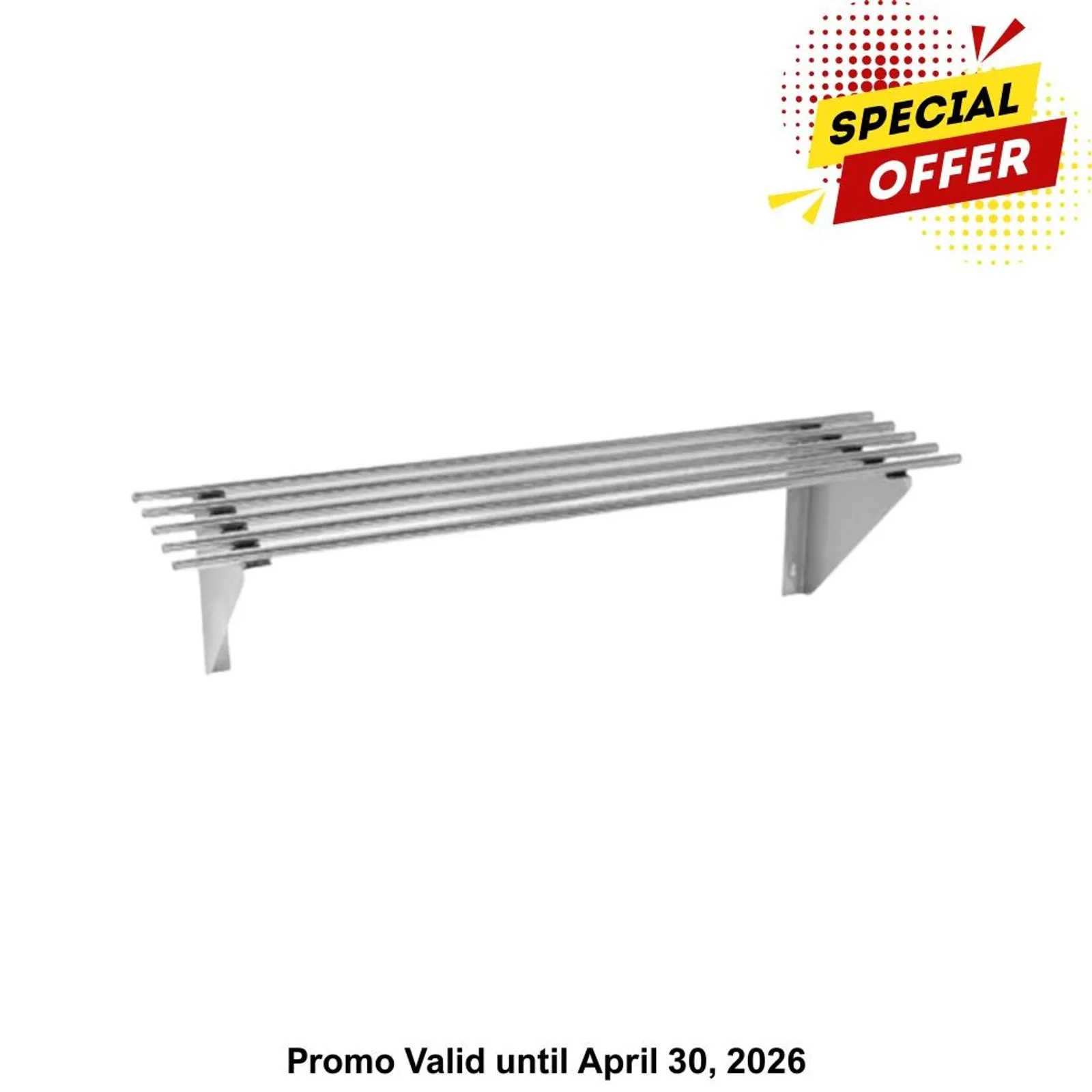Modular Systems 1800-WSP1 - 1800mm Pipe Wallshelf
