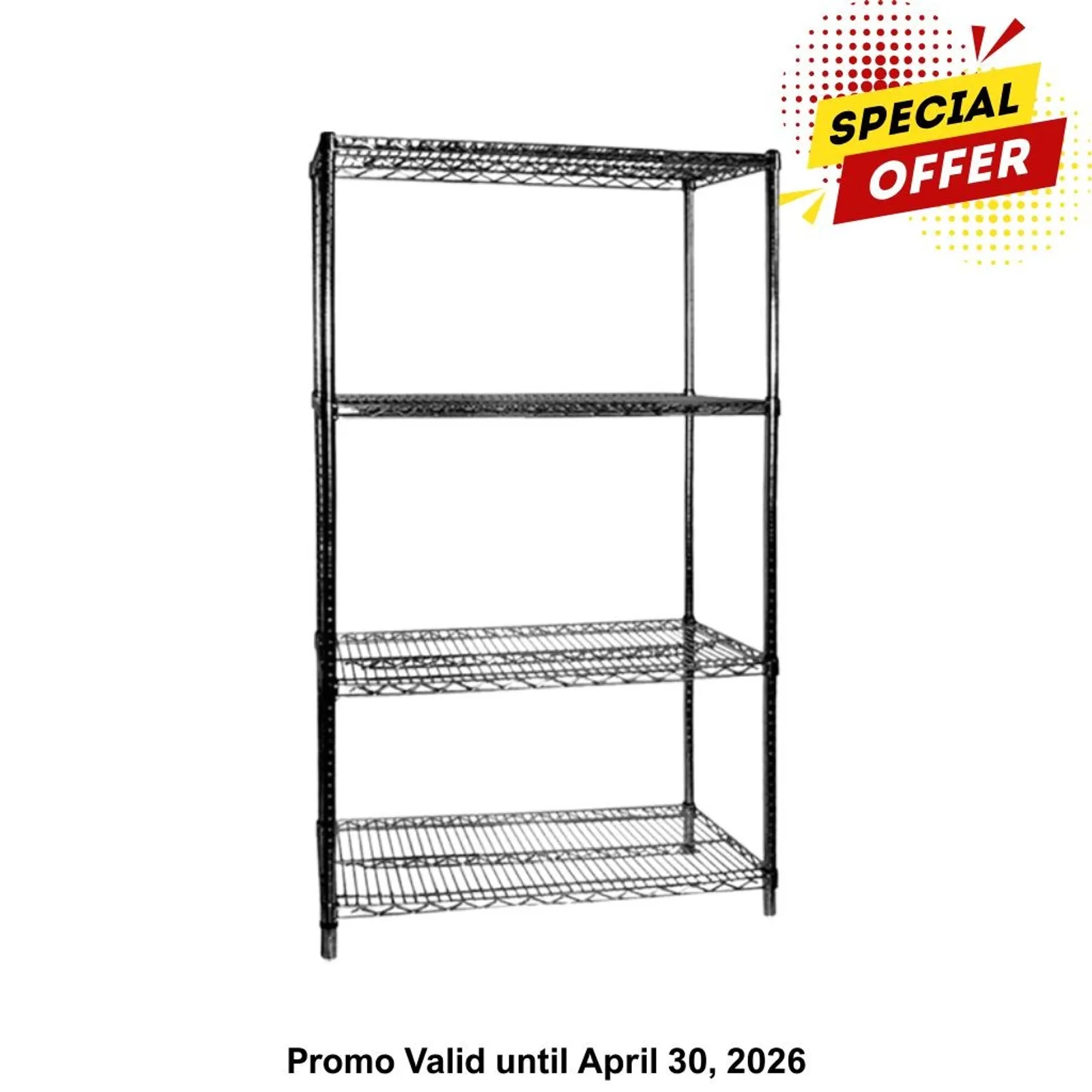 Modular Systems B18/48 -  Four Tier Shelving - 457 mmD x 1880H x 1220W