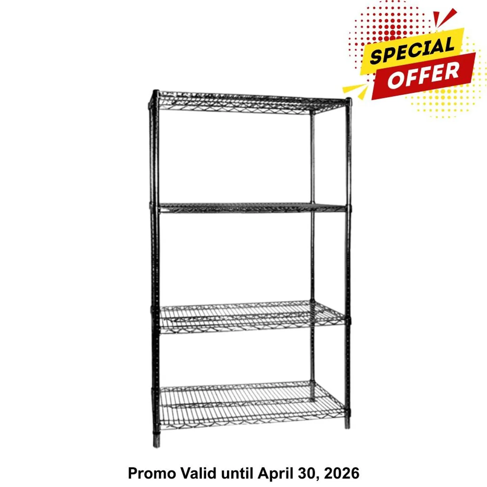 Modular Systems B18/60 -  Four Tier Shelving - 457 mmD x 1880H x 1525W