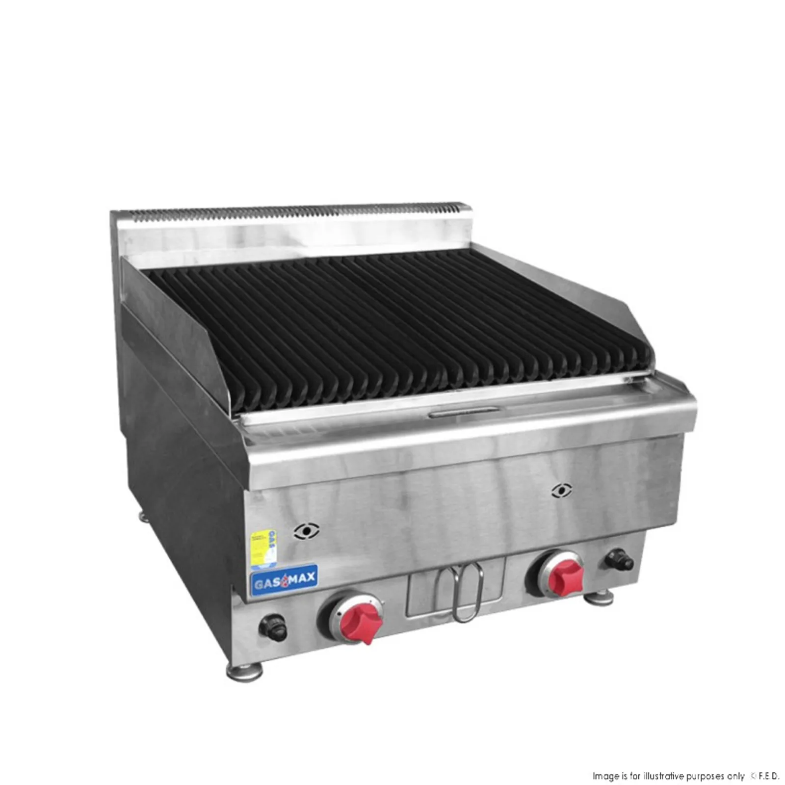 Gasmax JUS-TRH60ELPG - Benchtop 2 LPG Burner Chargrill