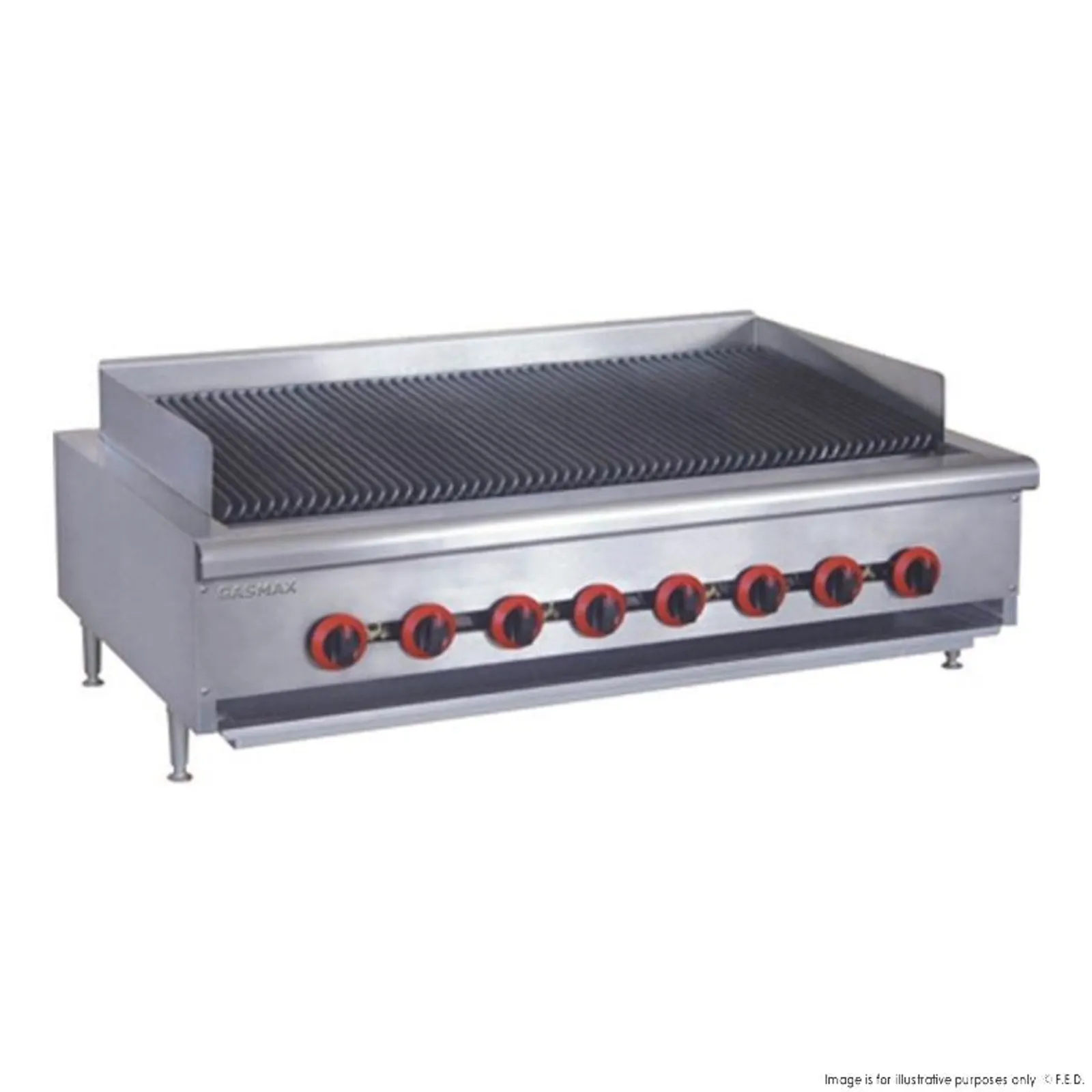 Gasmax QR-48E - Natural Gas 8 Burner Char Grill Top