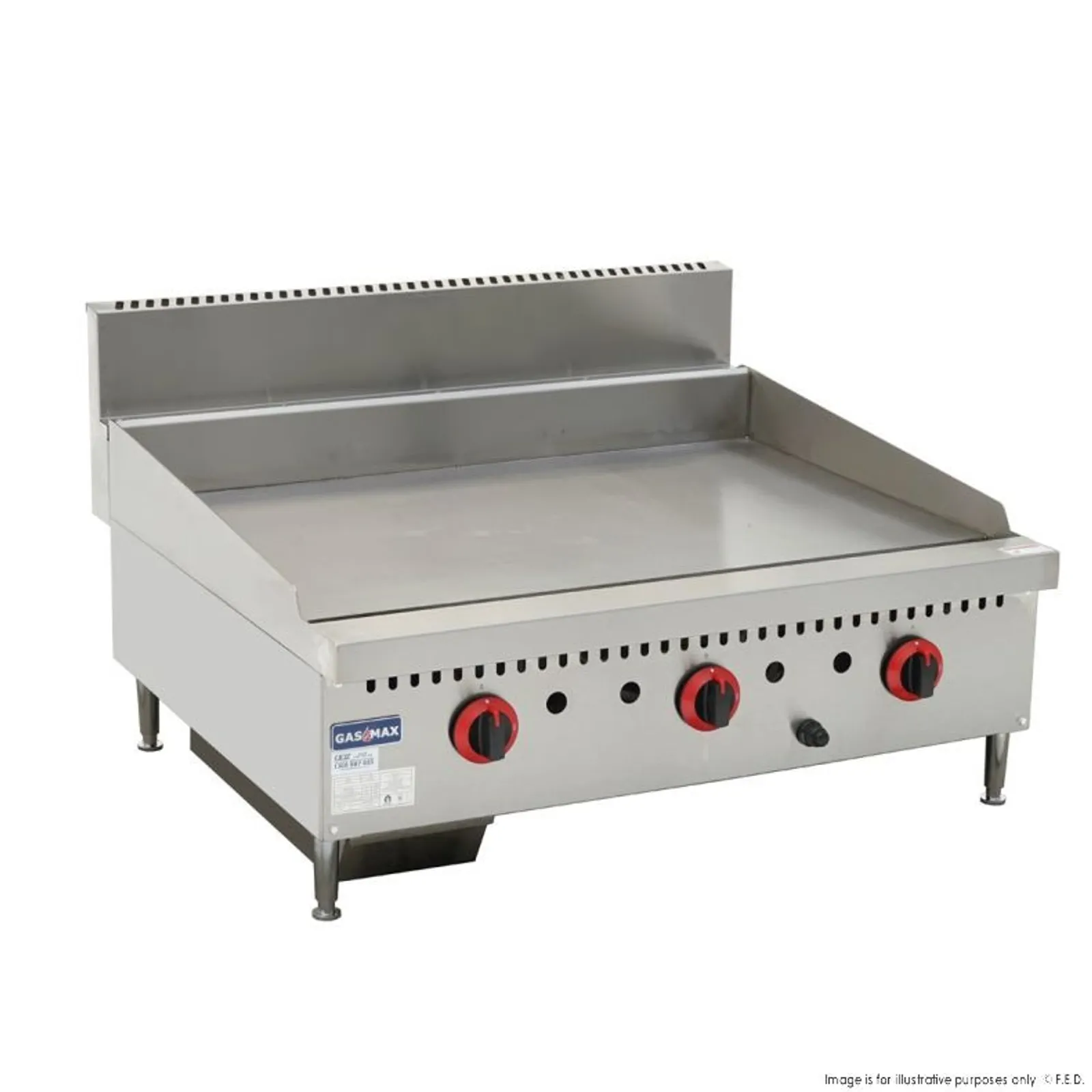 Gasmax GG-36 - Three Burner NG Griddle Top