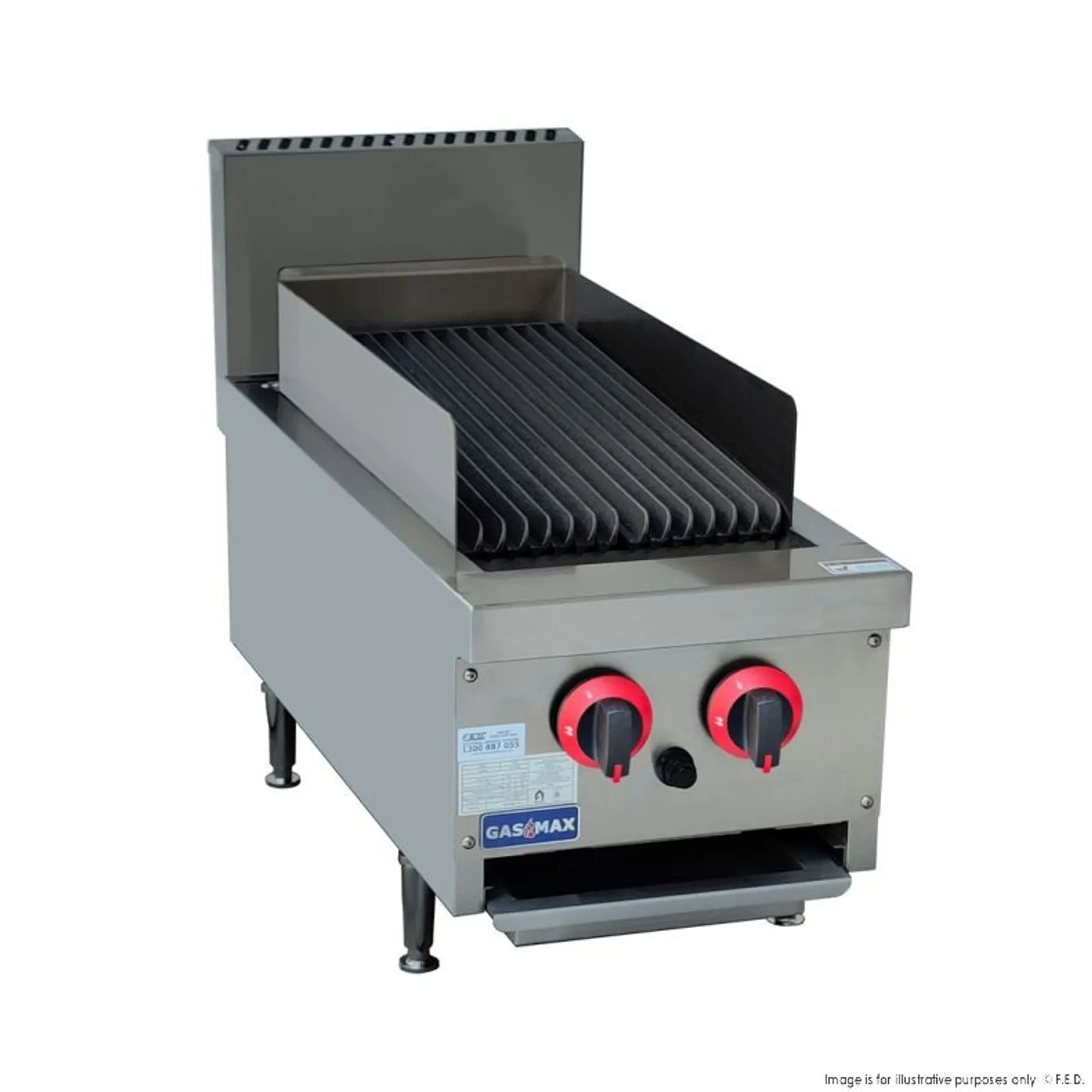 Gasmax QR-14ELPG - Two Burner Char Grill Top LPG