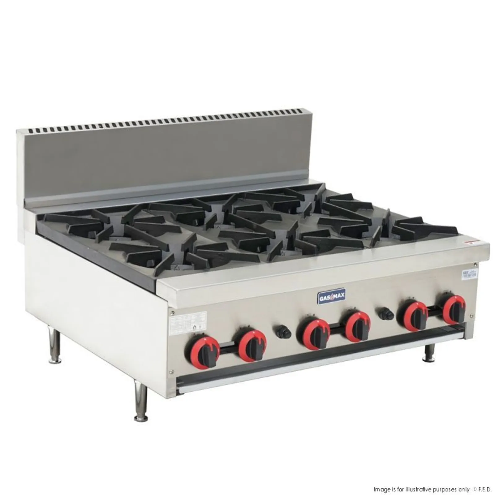 Gasmax RB-6ELPG - Gas Cook Top 6 Burners LPG