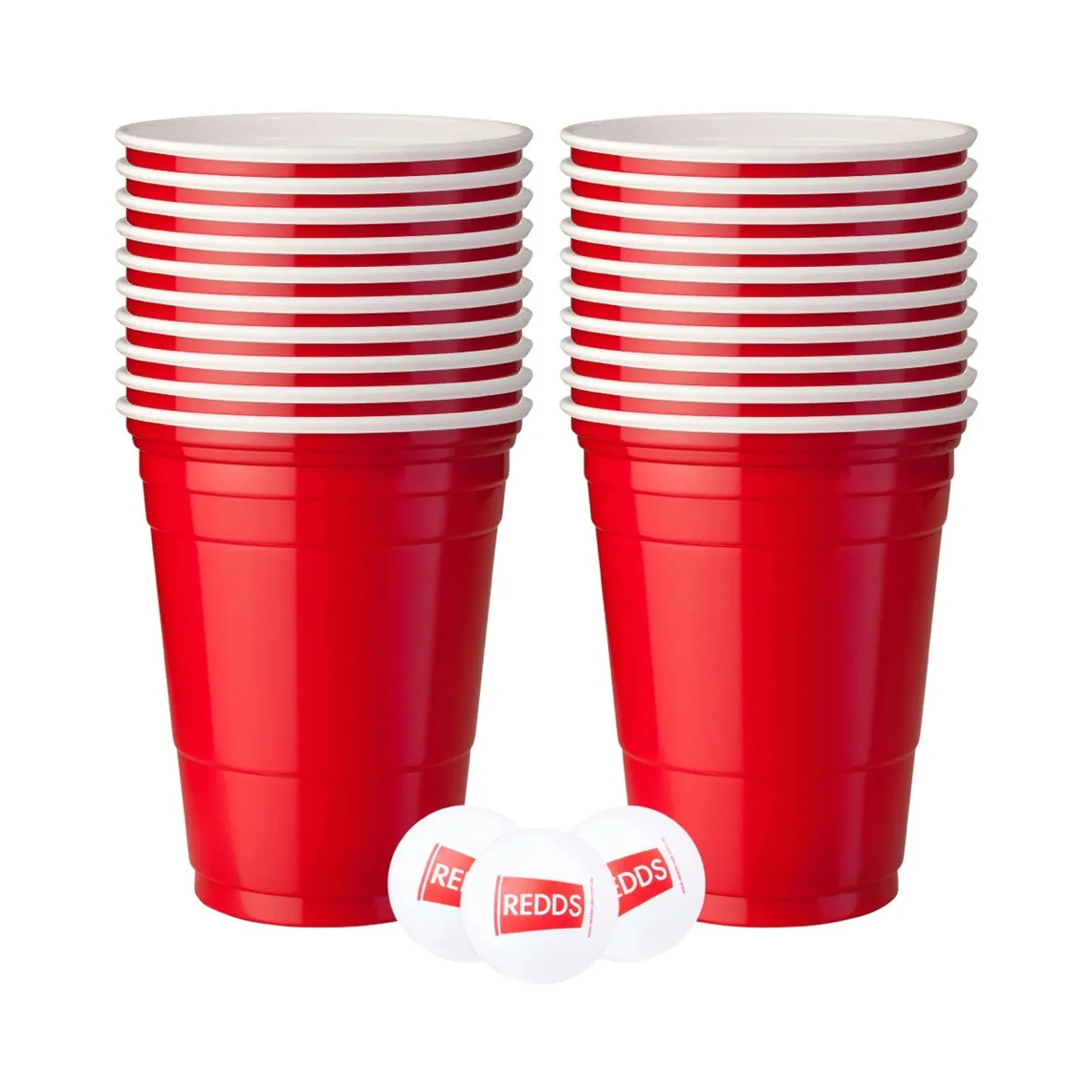Redds Cup Pong Pack With 3 Ping Pong Balls 425ml (Pack of 20)