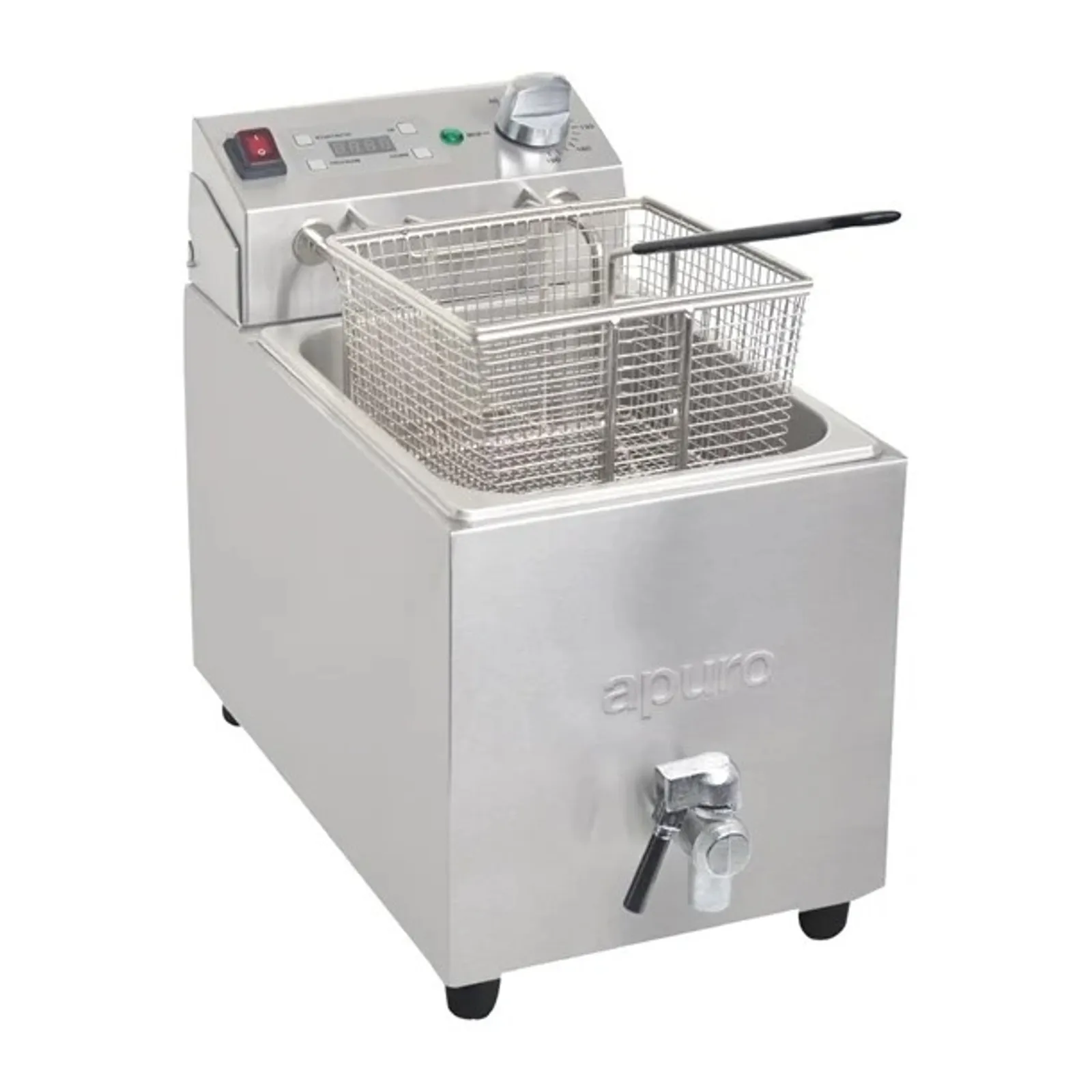 Apuro FC374-A - Single Tank Single Basket 8Ltr Countertop Fryer with Timer 2.9kW